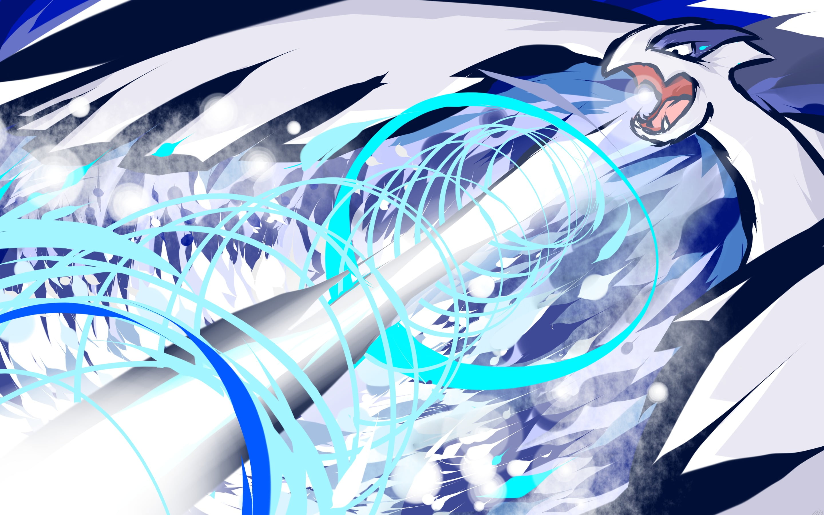 creativity, sphere, transparent, backgrounds, close-up, design, white, monster, no people, indoors, abstract, Pokémon, multi colored, blue, illustration, HD Wallpaper