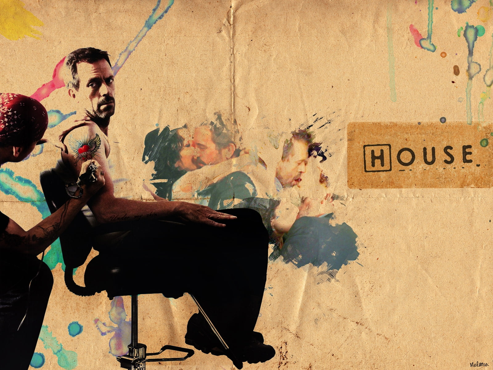 hugh, tattoos, hd, md, 720P, Hugh Laurie, gregory, house, x, art, laurie, HD Wallpaper