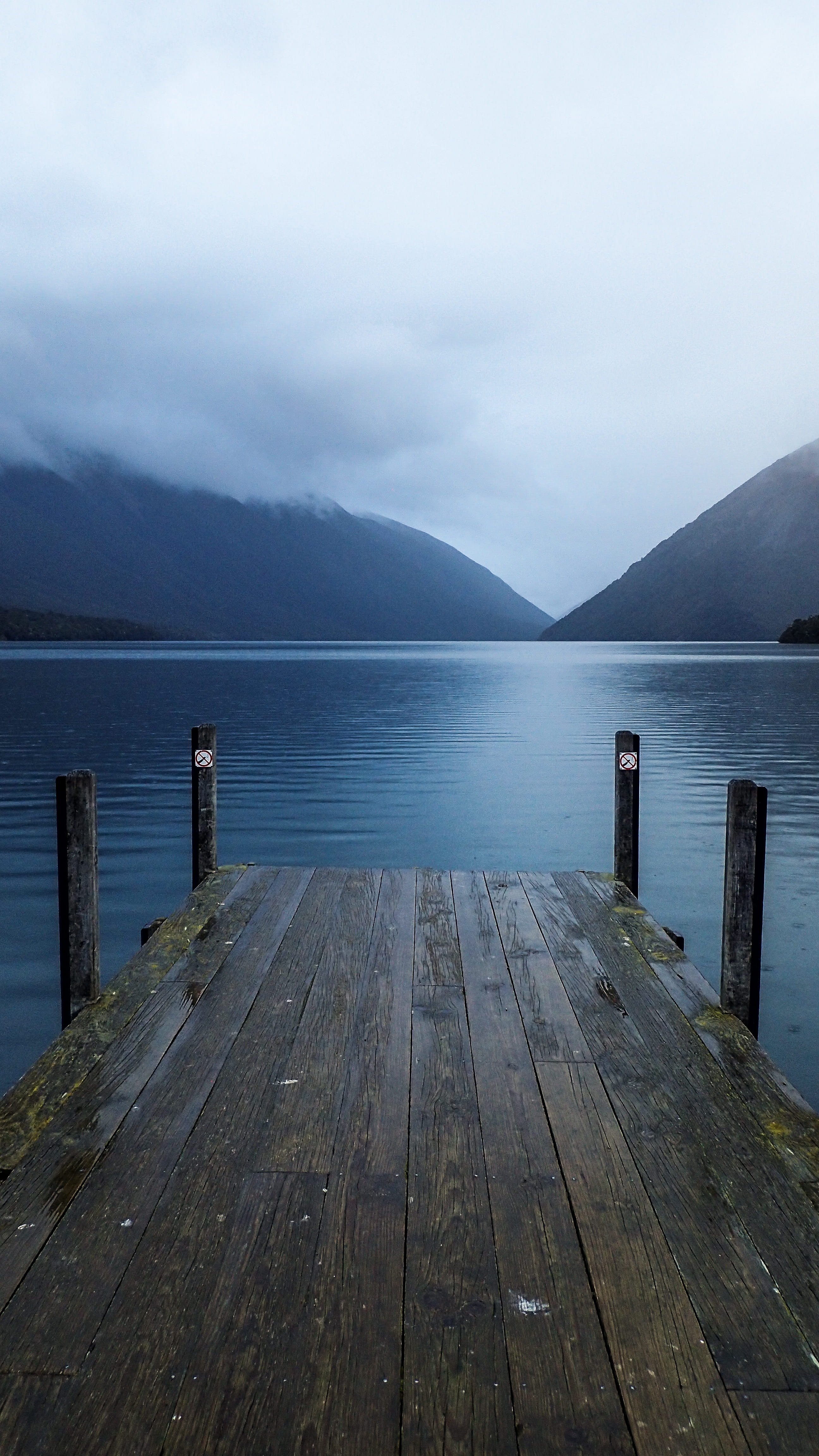 jetty, sky, newzealand, wooden post, water, 4K, no people, beauty in nature, outdoors, new zealand, mountain, non-urban scene, explore, scenics - nature, Phone HD Wallpaper