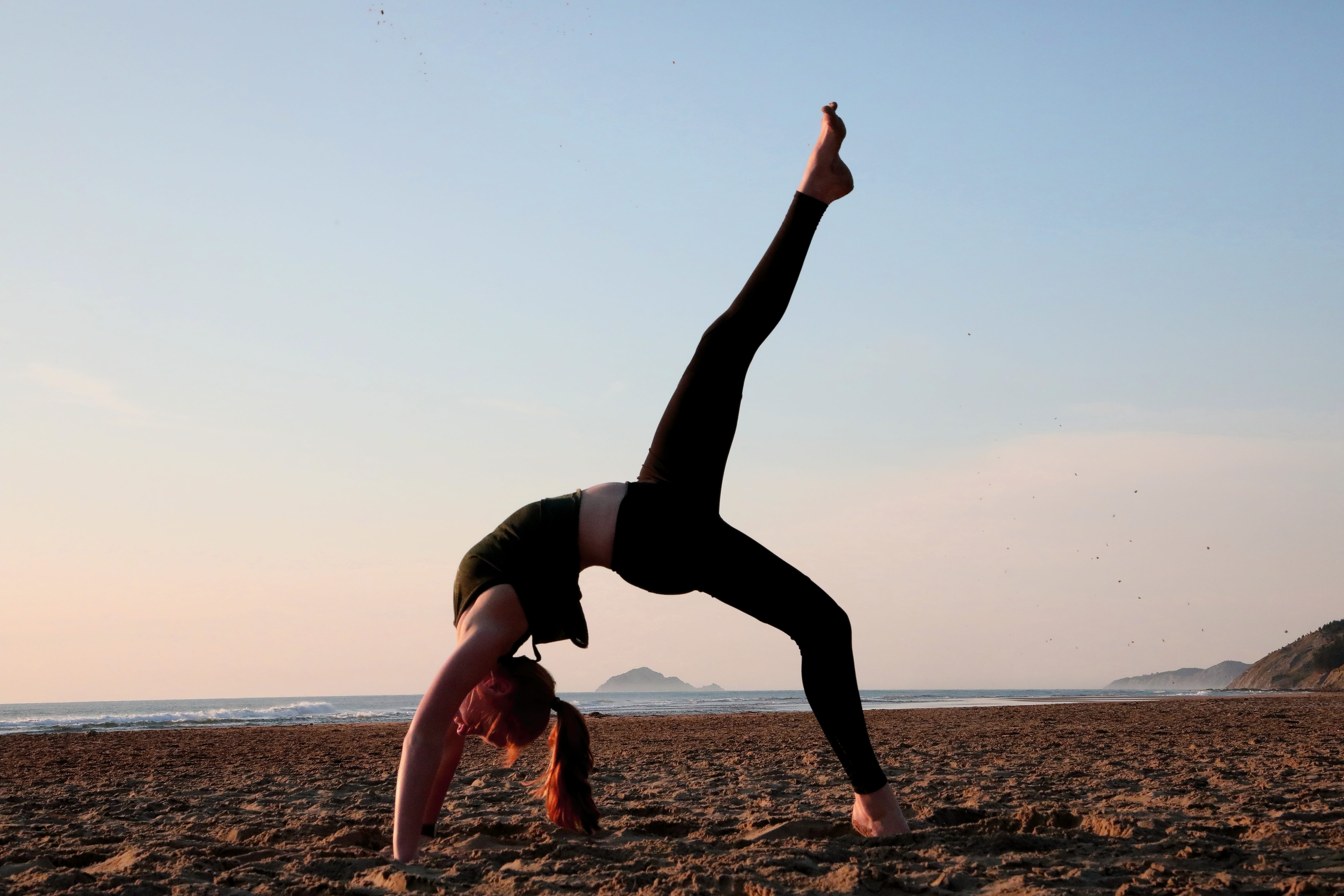 physical activity, girl, flexibility, focus, lifestyles, ocean beach, leg, relaxation exercise, bend, beauty in nature, new zealand, marliese, leisure activity, HD Wallpaper