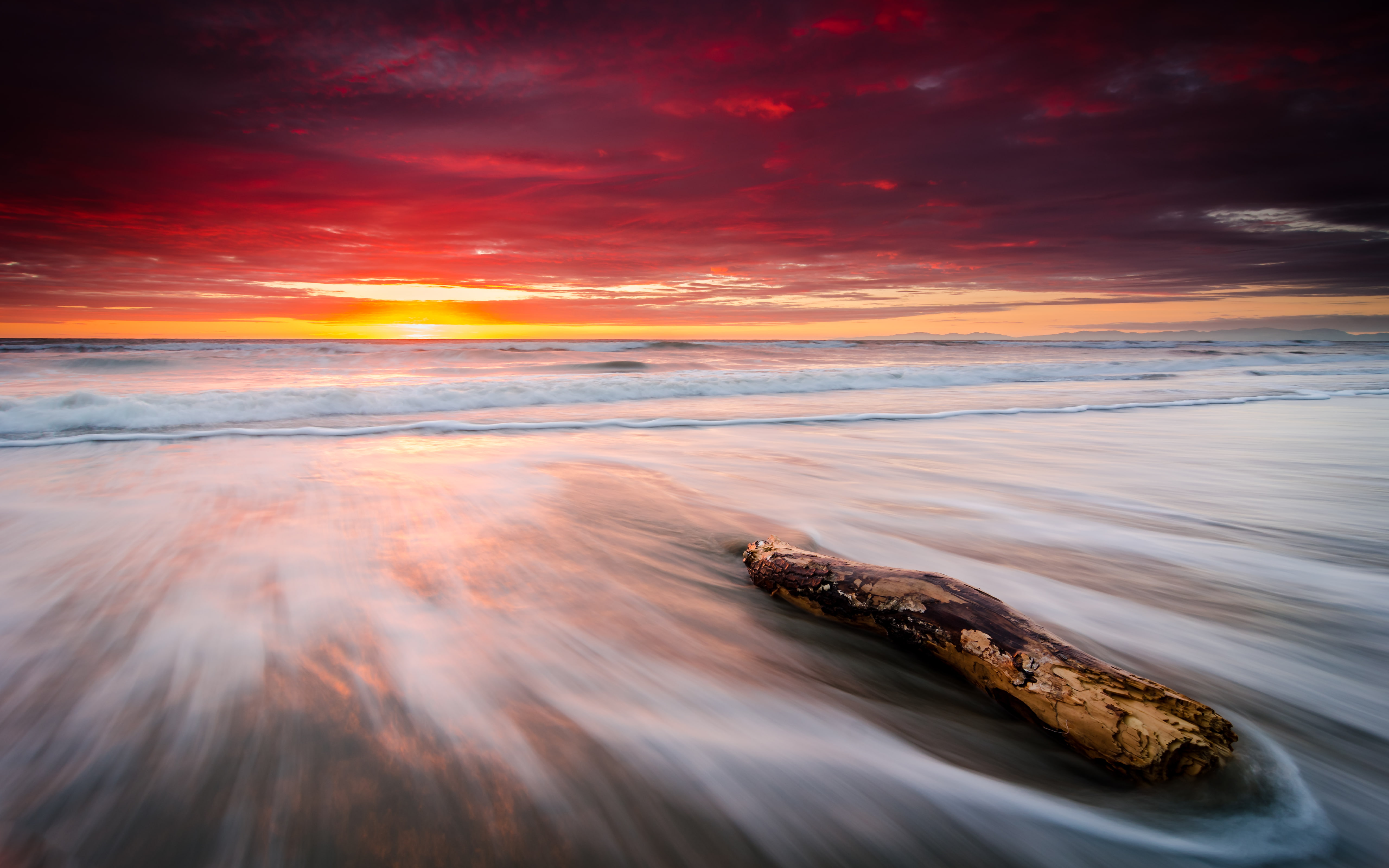 sky, ocean, red, light, beach, first, nature, newzealand, orange, beaches, leithfield, coastal, water, photography, seascape, cloudy, yellow, leithfieldbeach, HD Wallpaper