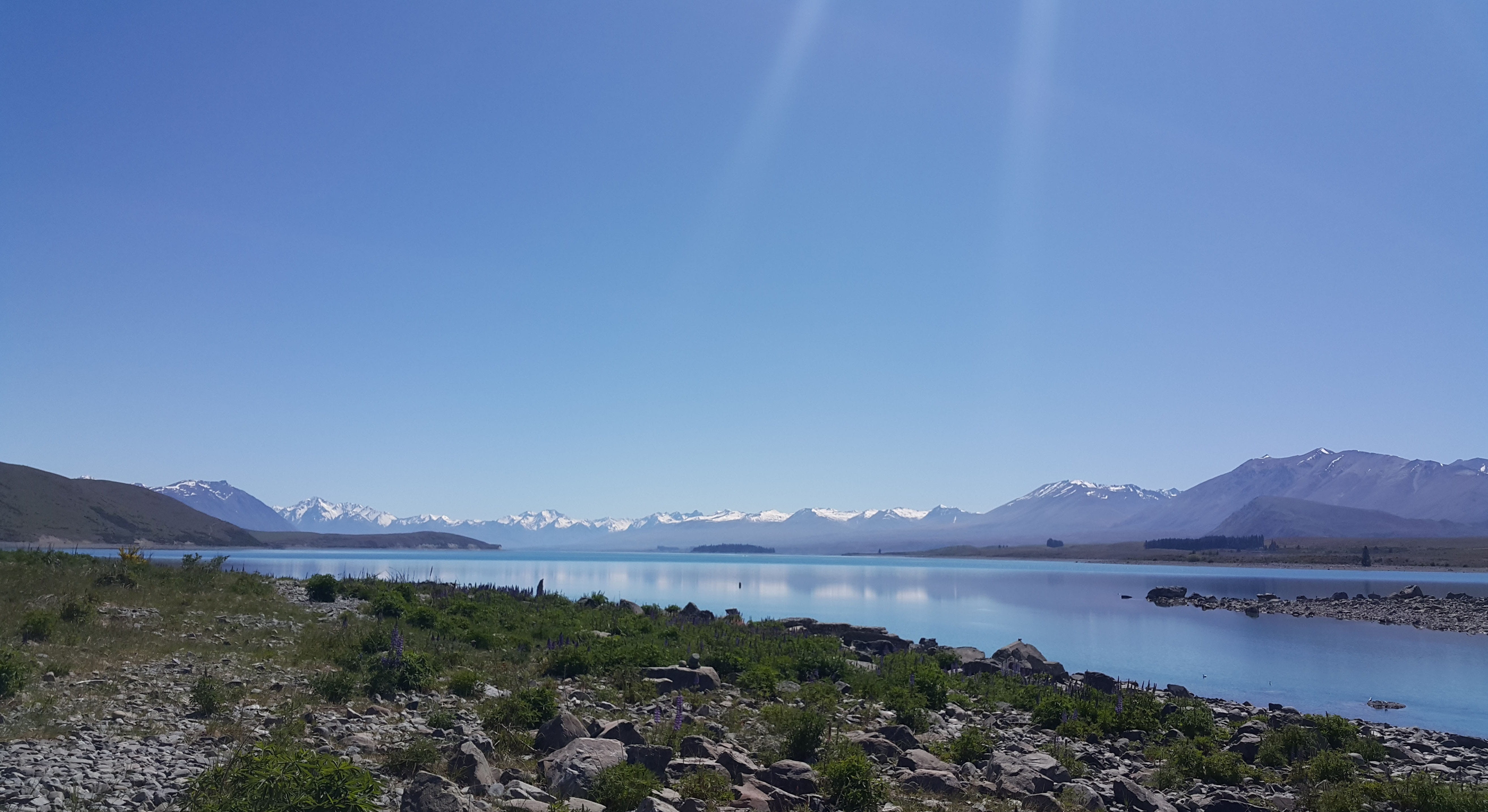 outdoors, land, clear sky, newzealand, 5K, tekapo, no people, blue, sky, nature, travel destinations, beauty in nature, scenics, Tekapo, environment, tranquility, HD Wallpaper