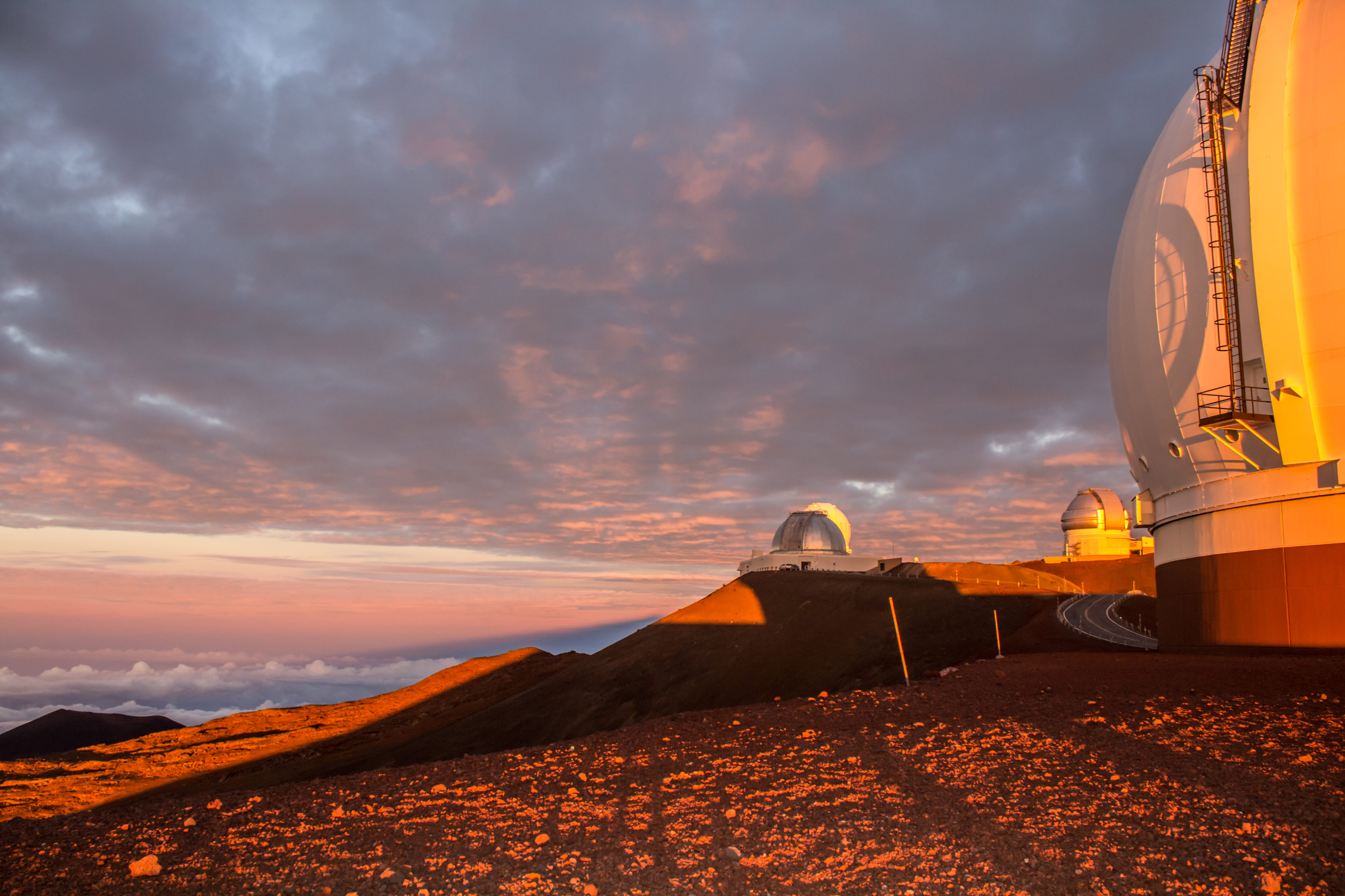 travel destinations, travel, scenics - nature, mauna kea, united states, leisure activity, sunset, sky, tranquil scene, built structure, non-urban scene, HD Wallpaper