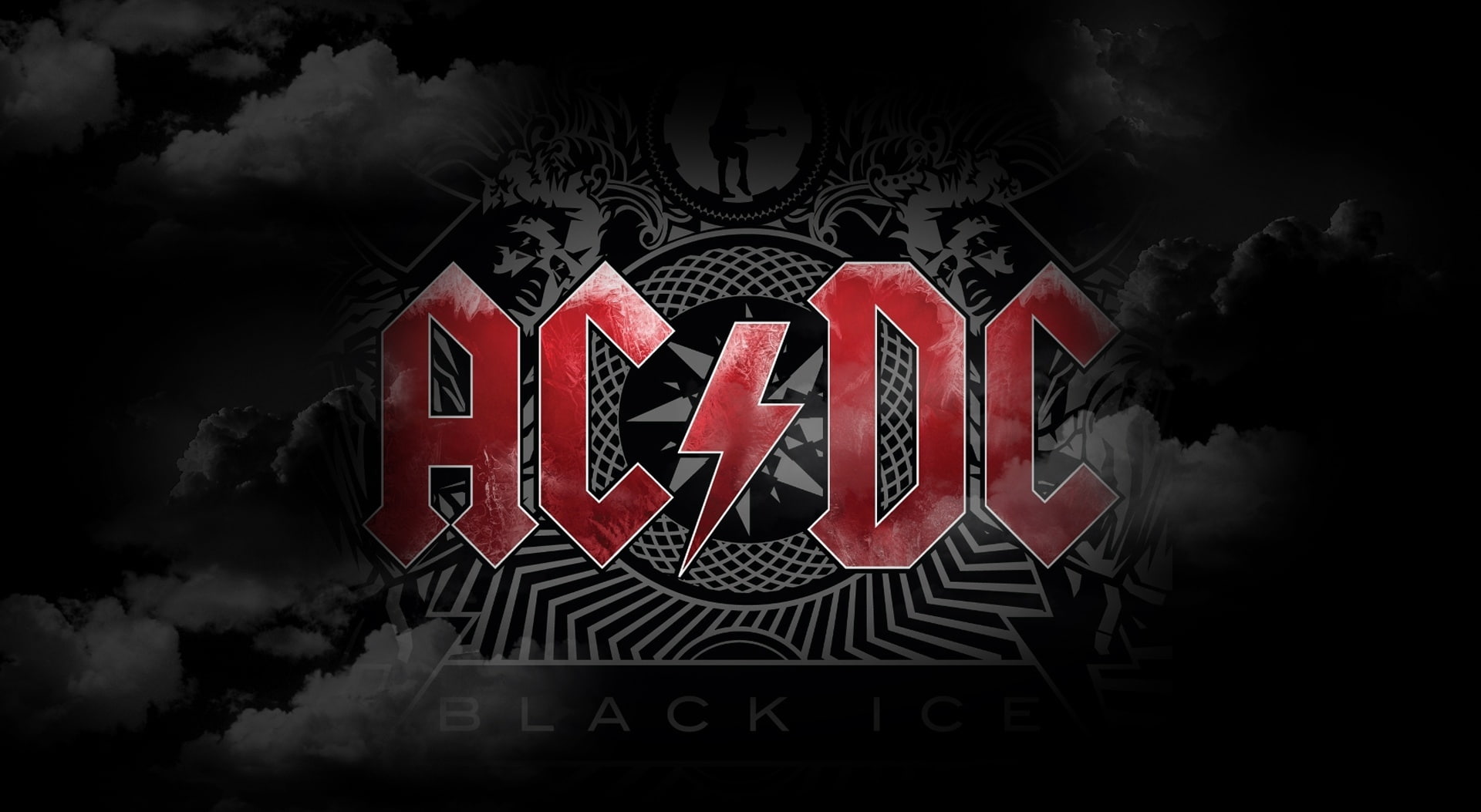 close-up, ac, night, sign, capital letter, 1080P, Music, outdoors, communication, acdc, neon, western script, cloud - sky, black ice, stop sign, illuminated, HD Wallpaper