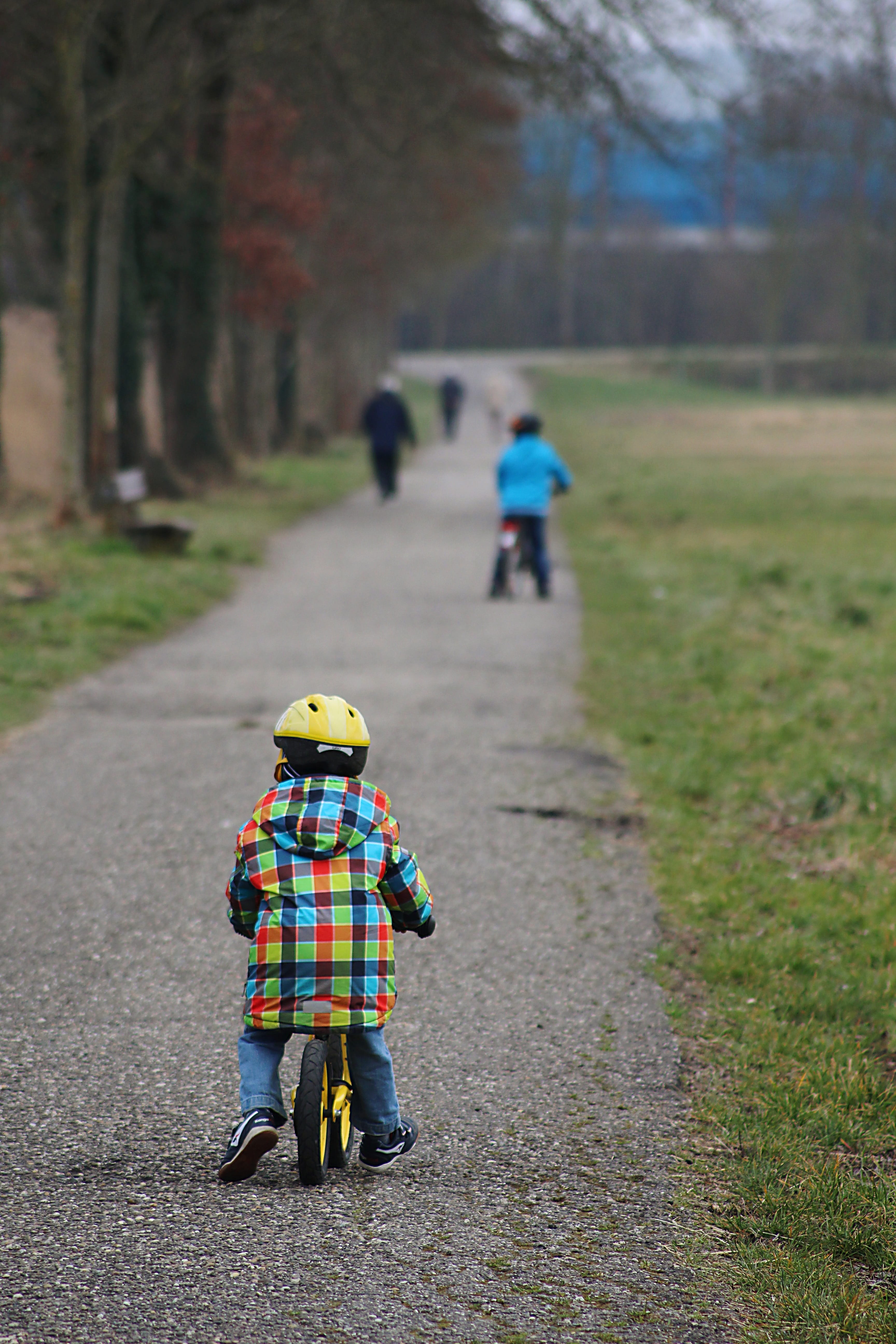 Exercise, childhood, real people, focus on foreground, boys, leisure activity, lane, full length, men, the way forward, rear view, Child, nature, toddler, Phone HD Wallpaper