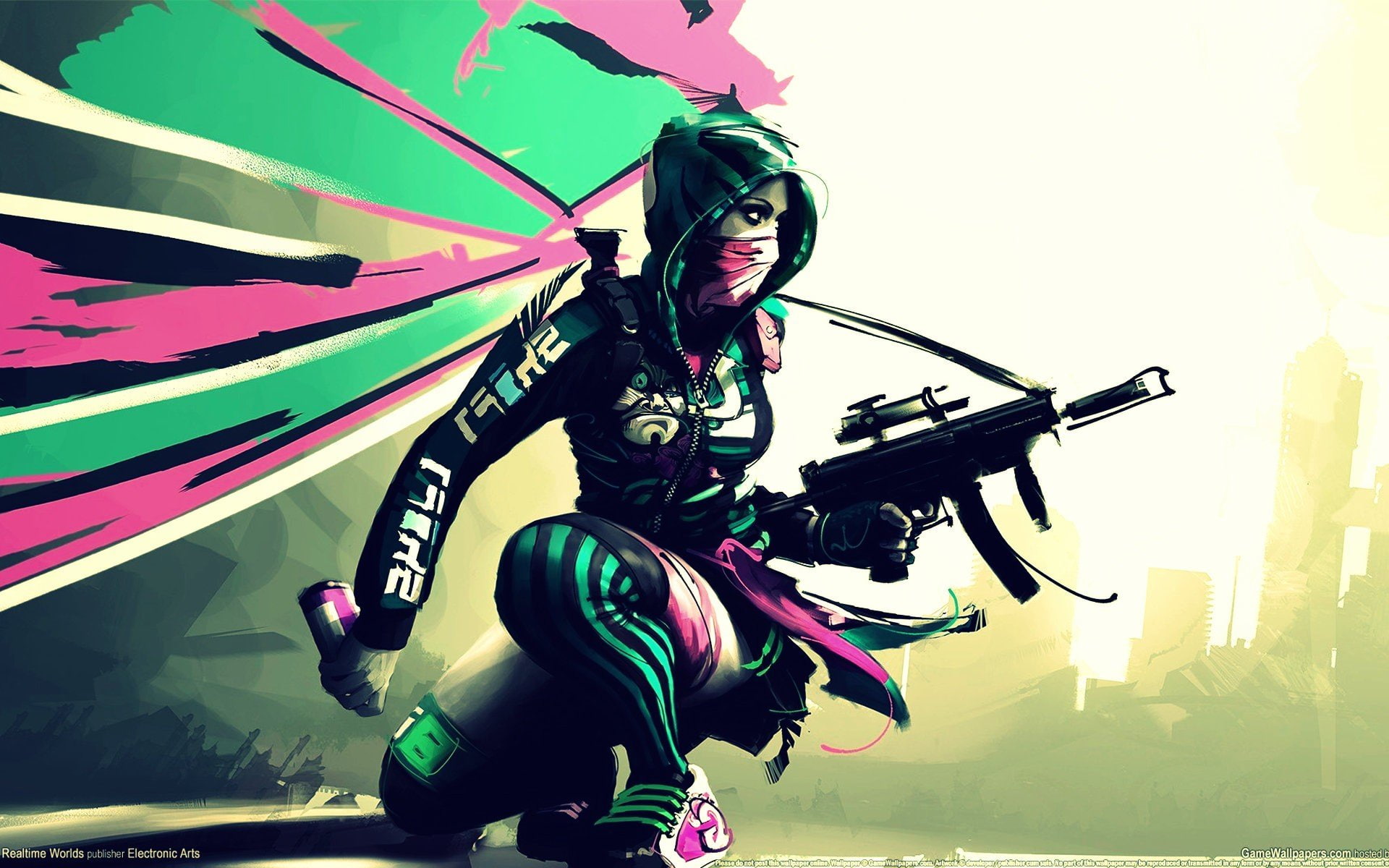 apb, action, video, digital, all, violence, points, bulletin, weapon, mmo, gun, online, machine, art, warrior, 1080P, reloaded, games, women, shooter, HD Wallpaper