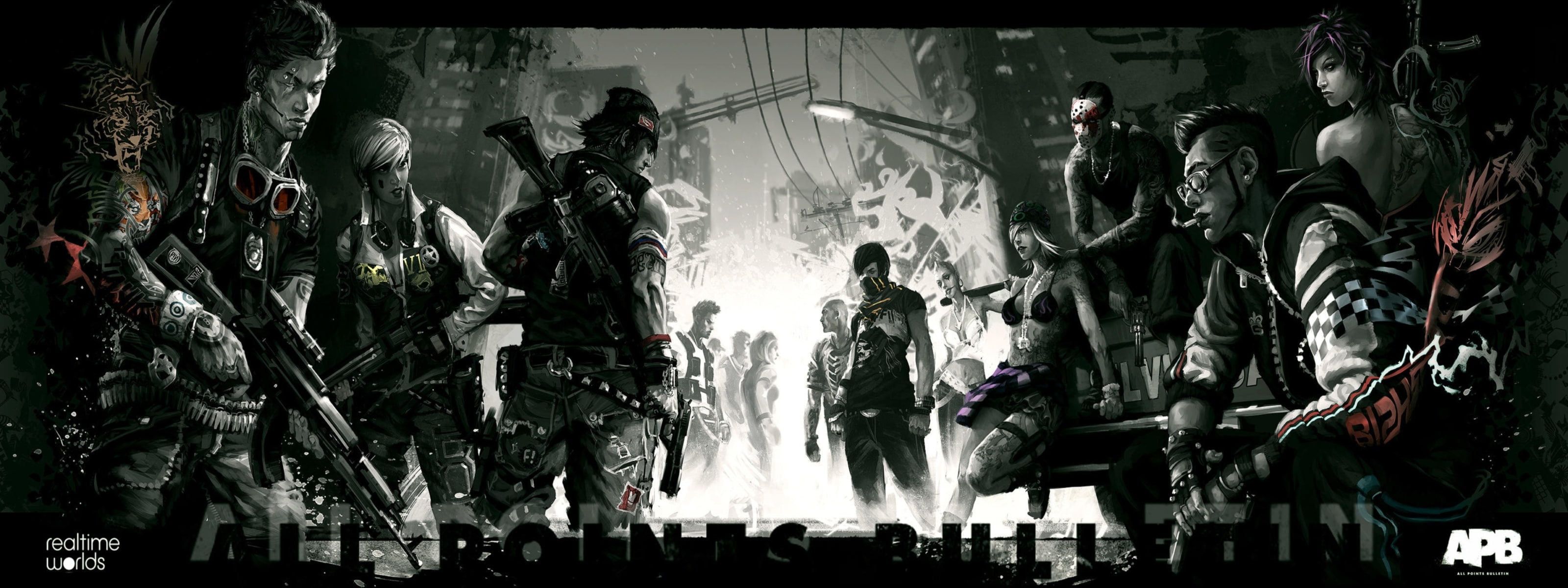 adventure, violence, apb, warrior, gun, action, video, mmo, all, weapon, games, artwork, points, bulletin, 2K, shooter, online, HD Wallpaper