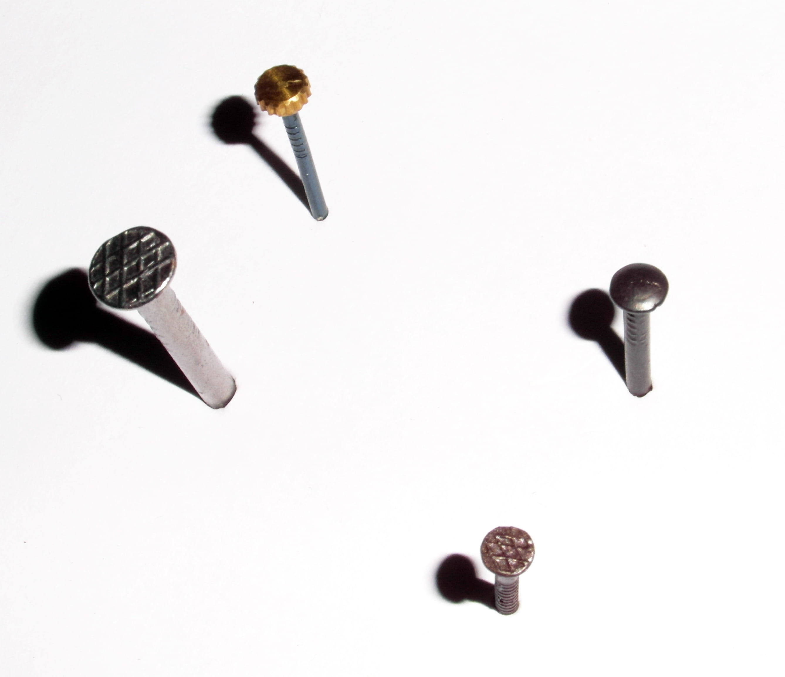 high angle view, still life, element, Nail, indoors, group of objects, surface, no people, 2K, Hammer, two objects, white, studio shot, music, head, cut out, HD Wallpaper