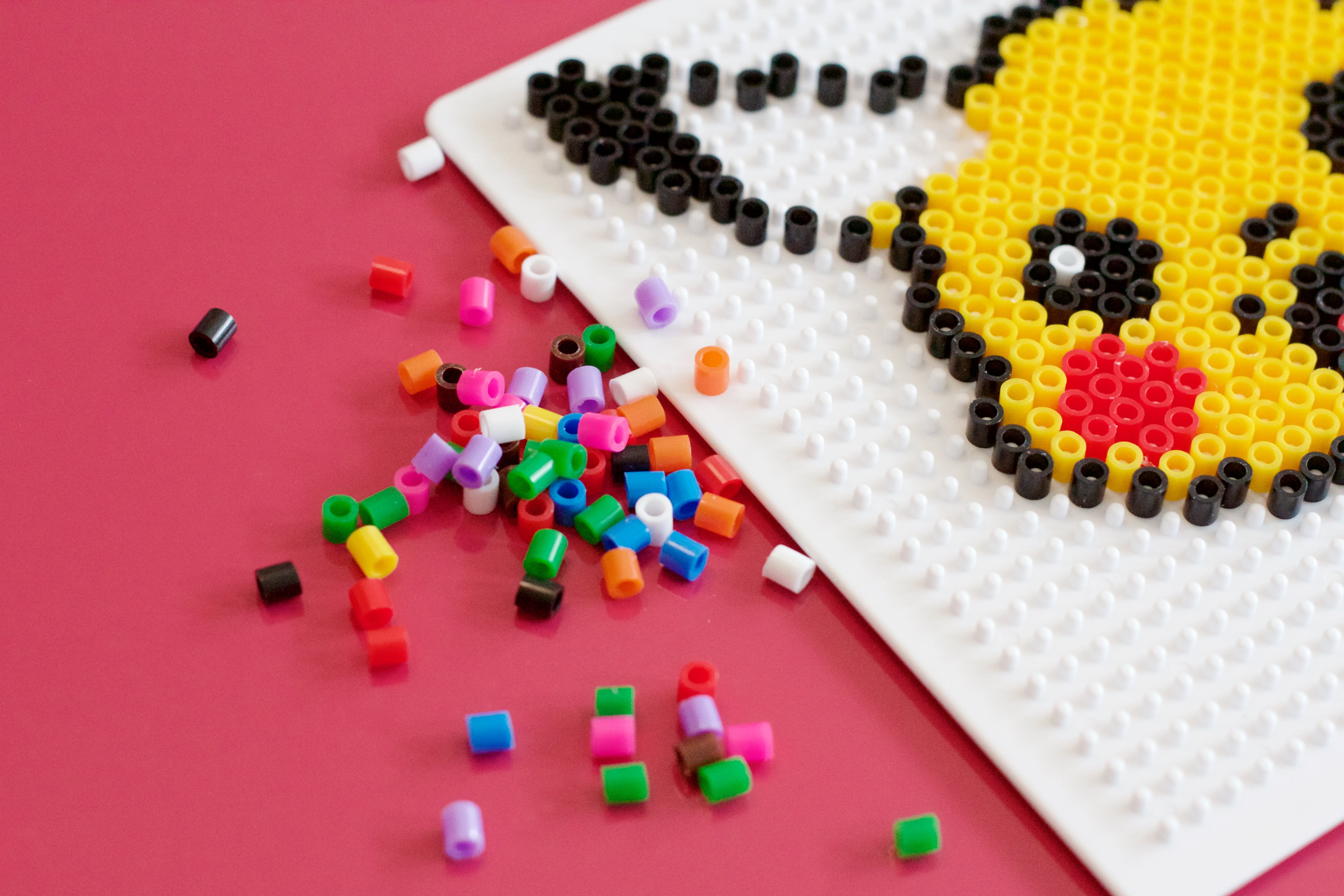 pokemon, studio shot, no people, art and craft, colorful, beads, colourful, craft, hama, indoors, creative, tray, arrangement, table, bright, close-up, HD Wallpaper