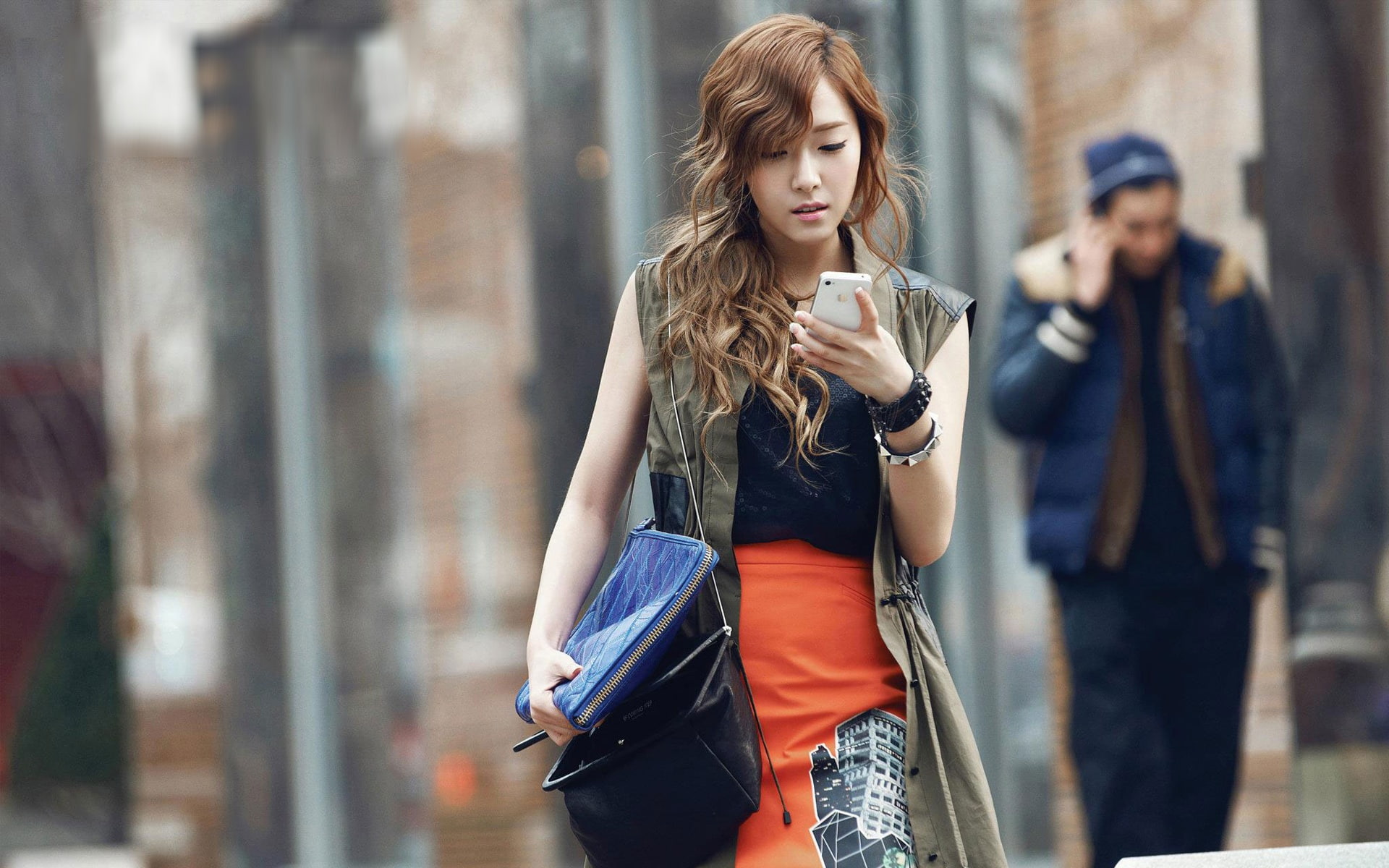 Phone, Korea, Girls, 1080P, Jessica, Use, Generation, HD Wallpaper