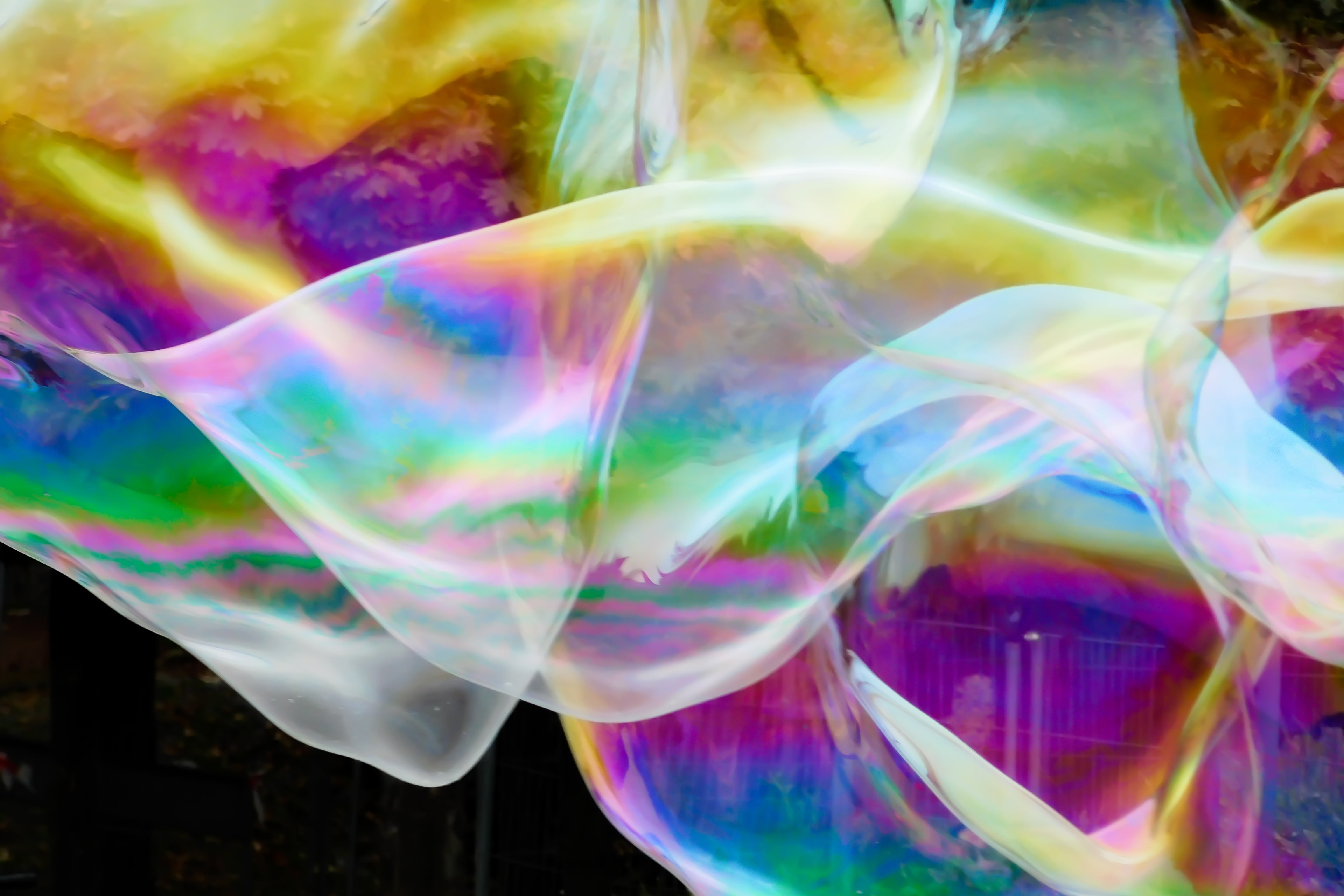 cheerful, backgrounds, multi colored, water, no people, full frame, ease, bright, vulnerability, soap bubble, motion, 4K, movement, rainbow colors, rainbow, HD Wallpaper