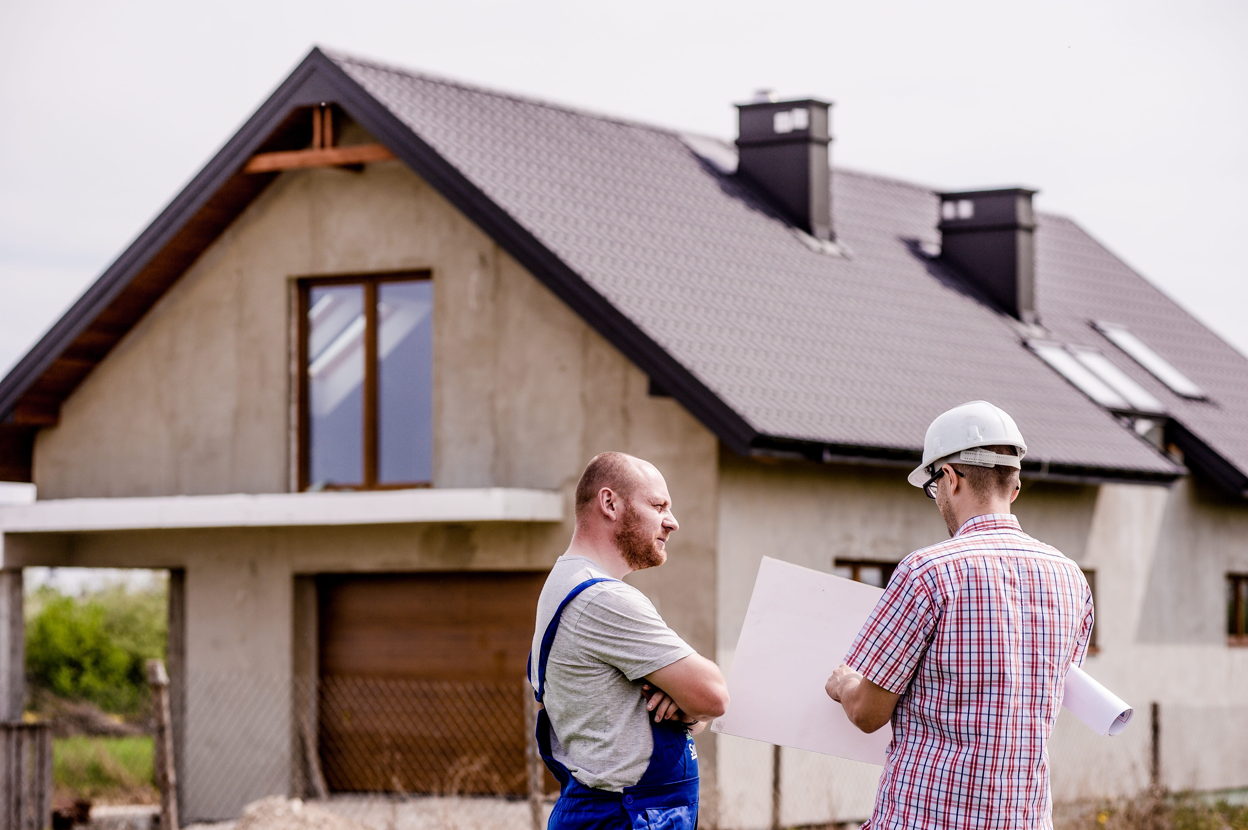 4K, employee, man, home ownership, helmet, mechanics, architect, occupation, togetherness, factory, front, body, architecture, two people, the operator, HD Wallpaper
