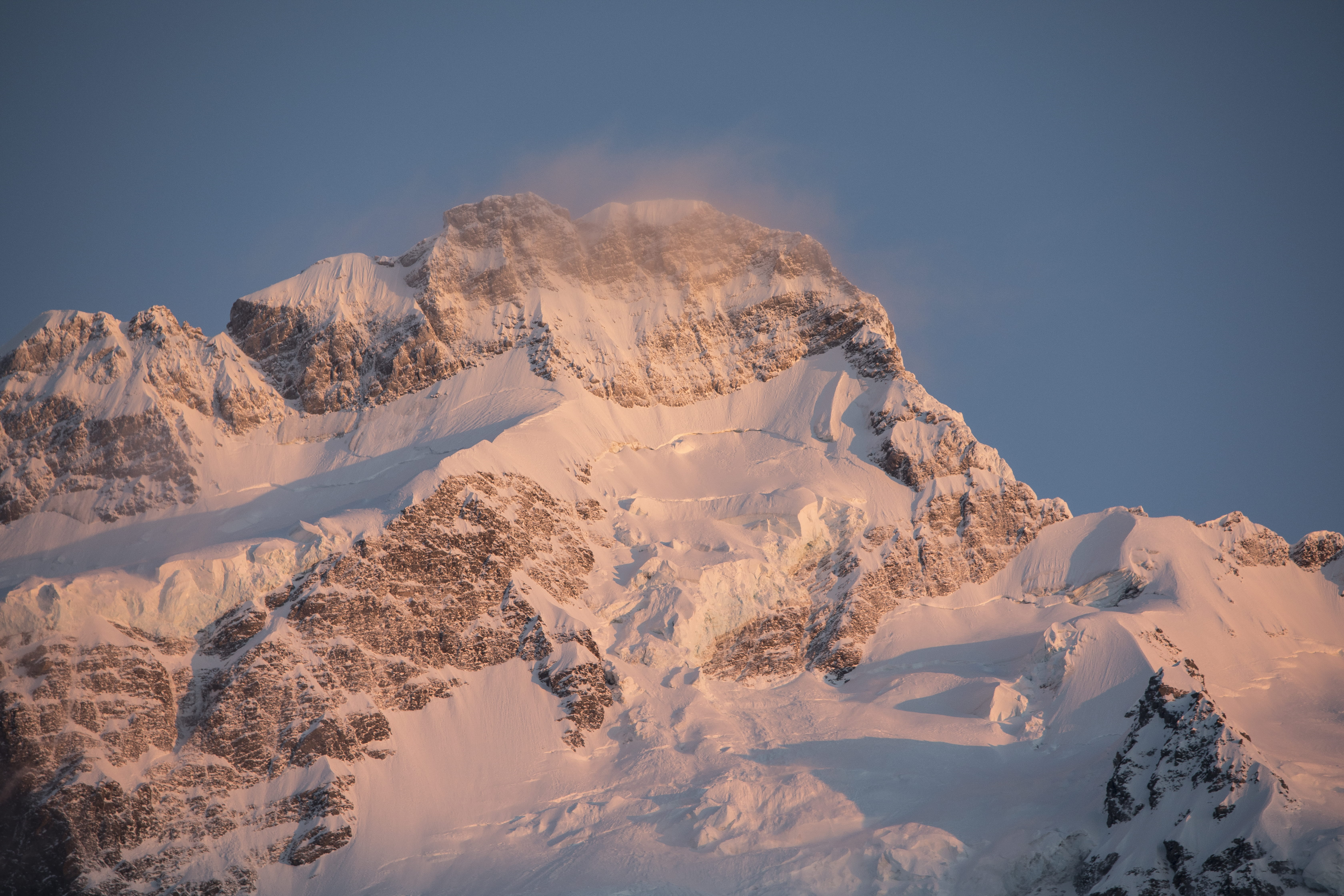 slope, mountain peak, solid, environment, 5K, eye, golden light, winter, mountain, winter landscape, covered, aoraki/mount cook national park, tranquility, HD Wallpaper
