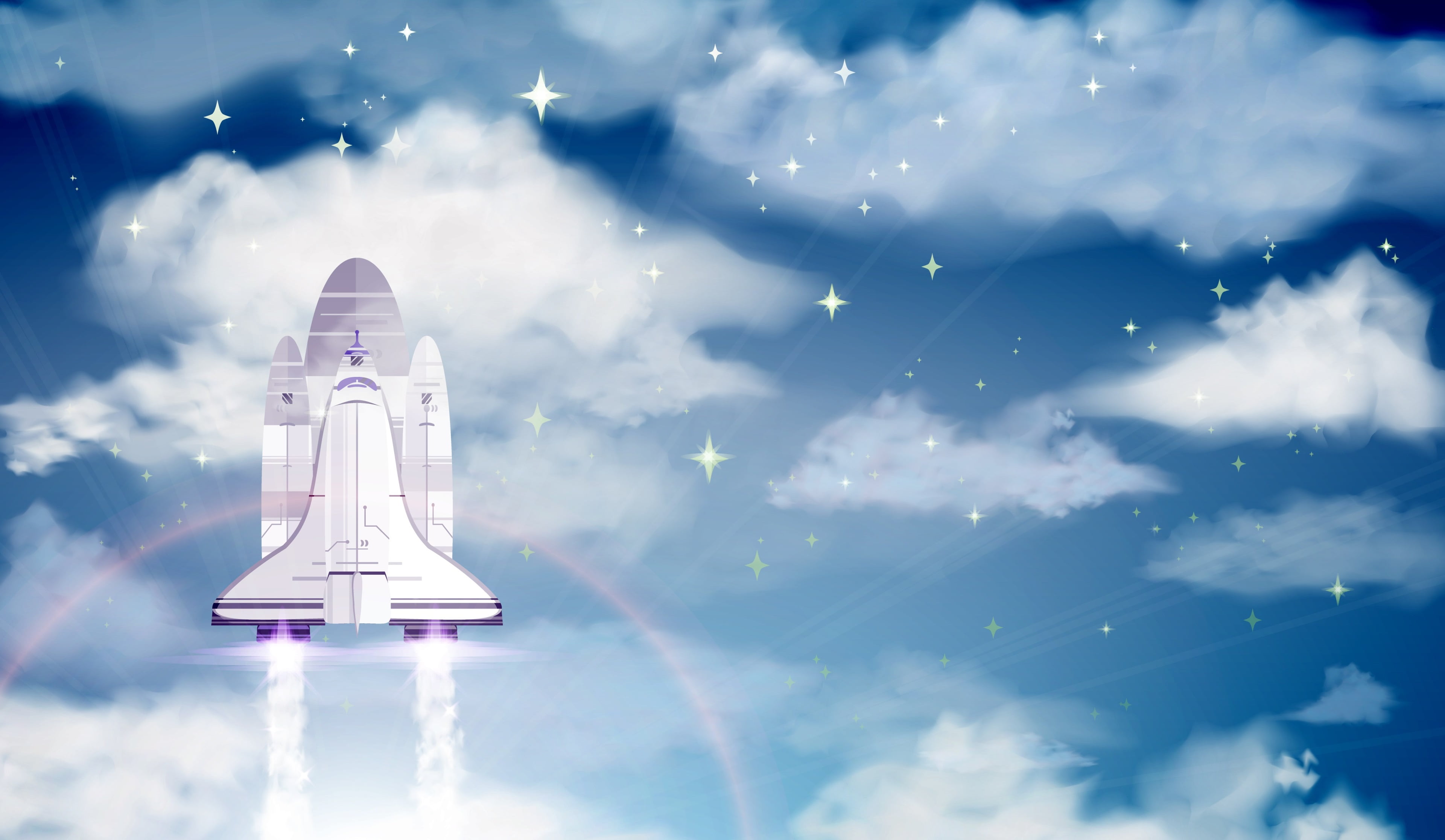 celebration, nature, focus on foreground, 4K, cloud - sky, digital composite, sky, outdoors, technology, tranquility, beauty in nature, innovation, space exploration, HD Wallpaper