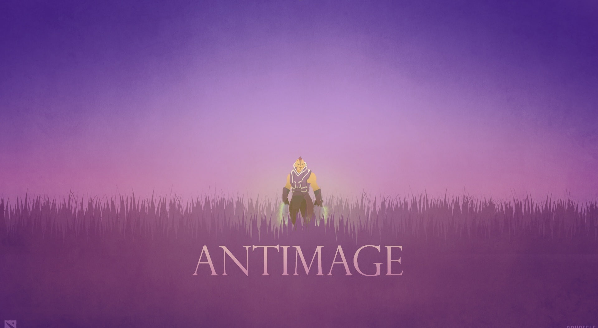 front view, copy space, full length, communication, adult, DotA, outdoors, purple, digital, western script, single word, antimage, text, aspirations, HD Wallpaper