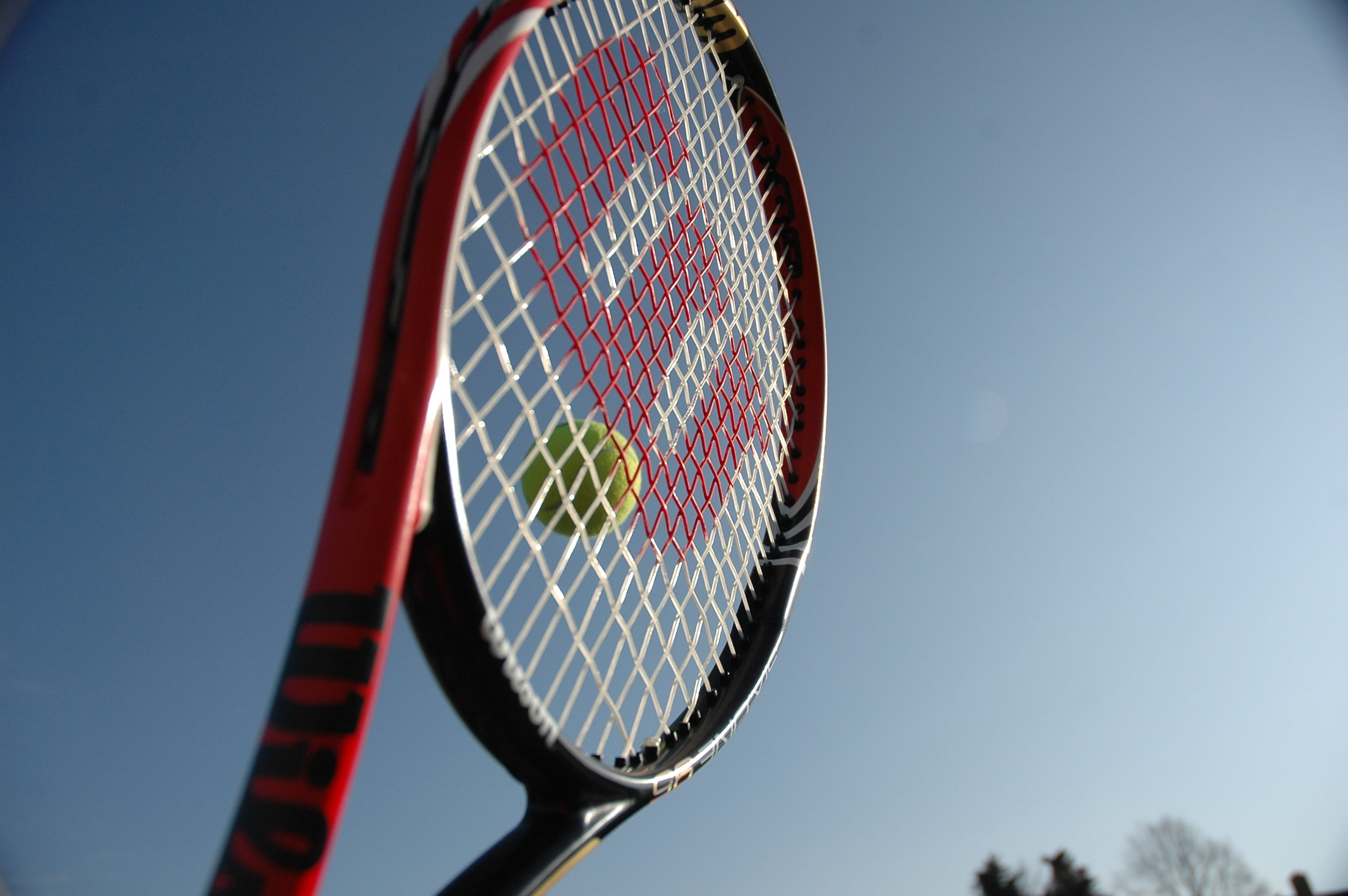 racket, sky, aspirations, blue, bounce, nature, outdoors, rocket, sport, geometric shape, copy space, tennis ball, ball, playing, jonathan markson tennis, HD Wallpaper