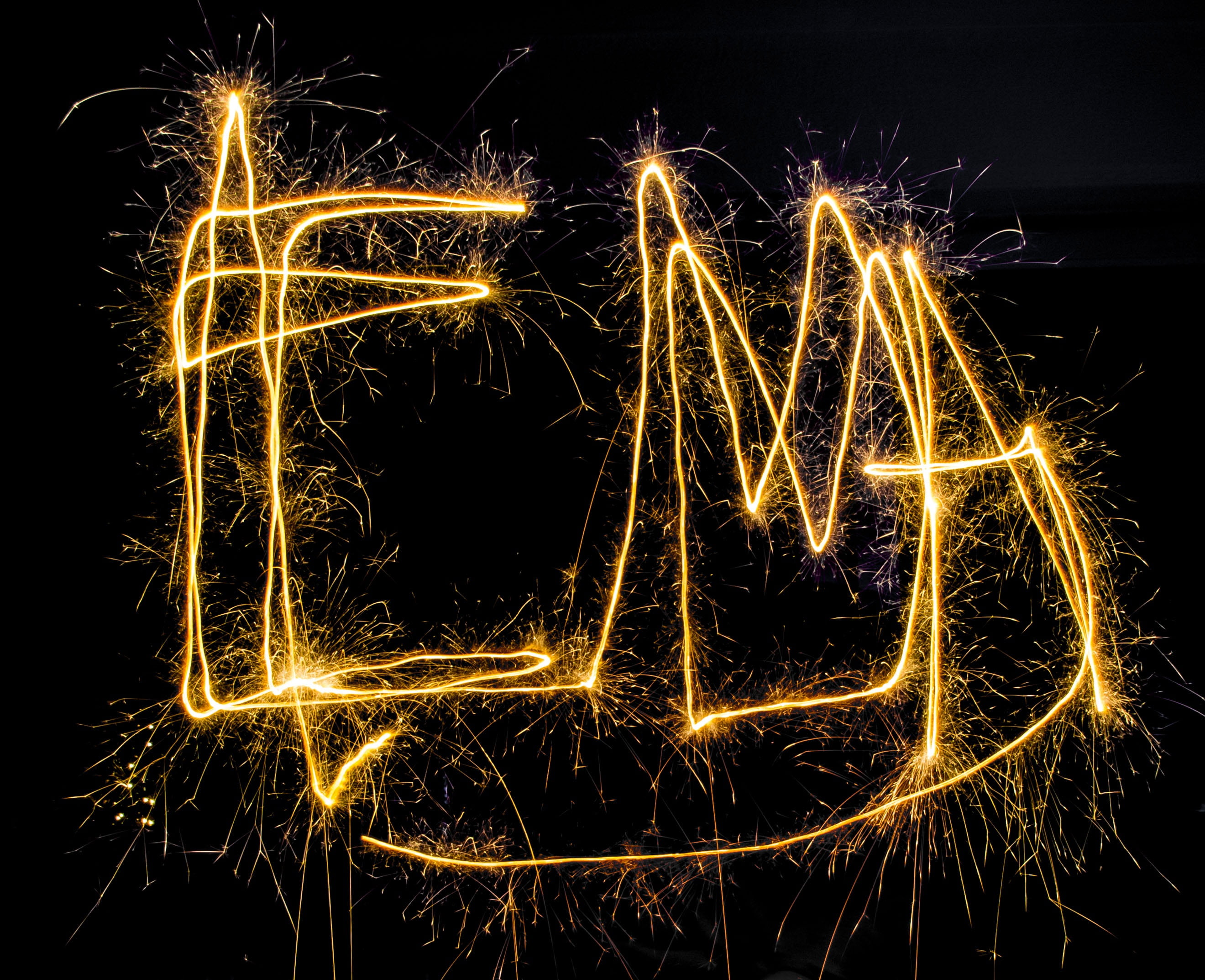 glowing, fireworks, long exposure, sparkler, black background, bright, new year, communication, no people, illuminated, night, celebration, arts culture and entertainment, HD Wallpaper