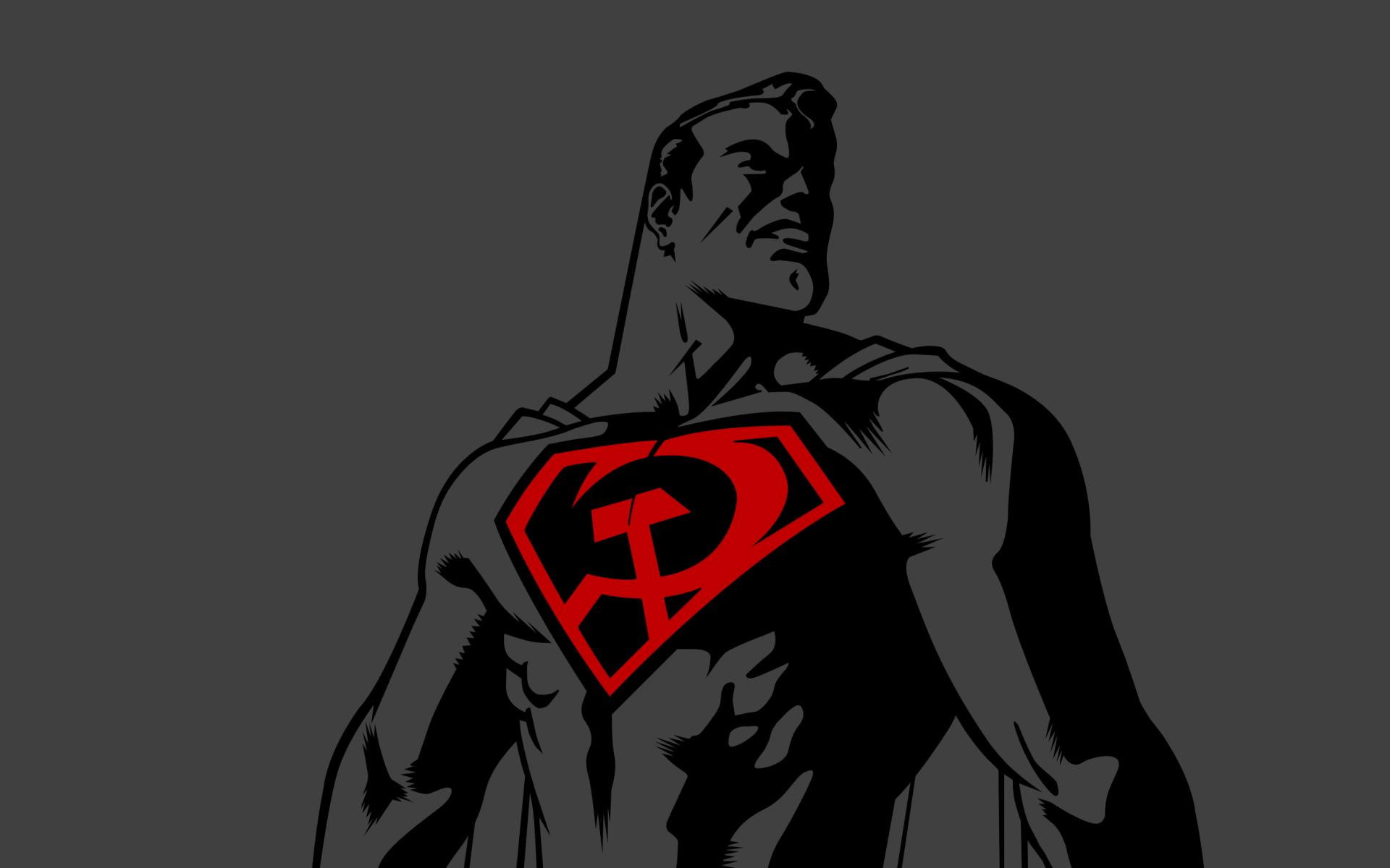 comics, son, symbol, 1080P, political, superman, red, soviet, HD Wallpaper