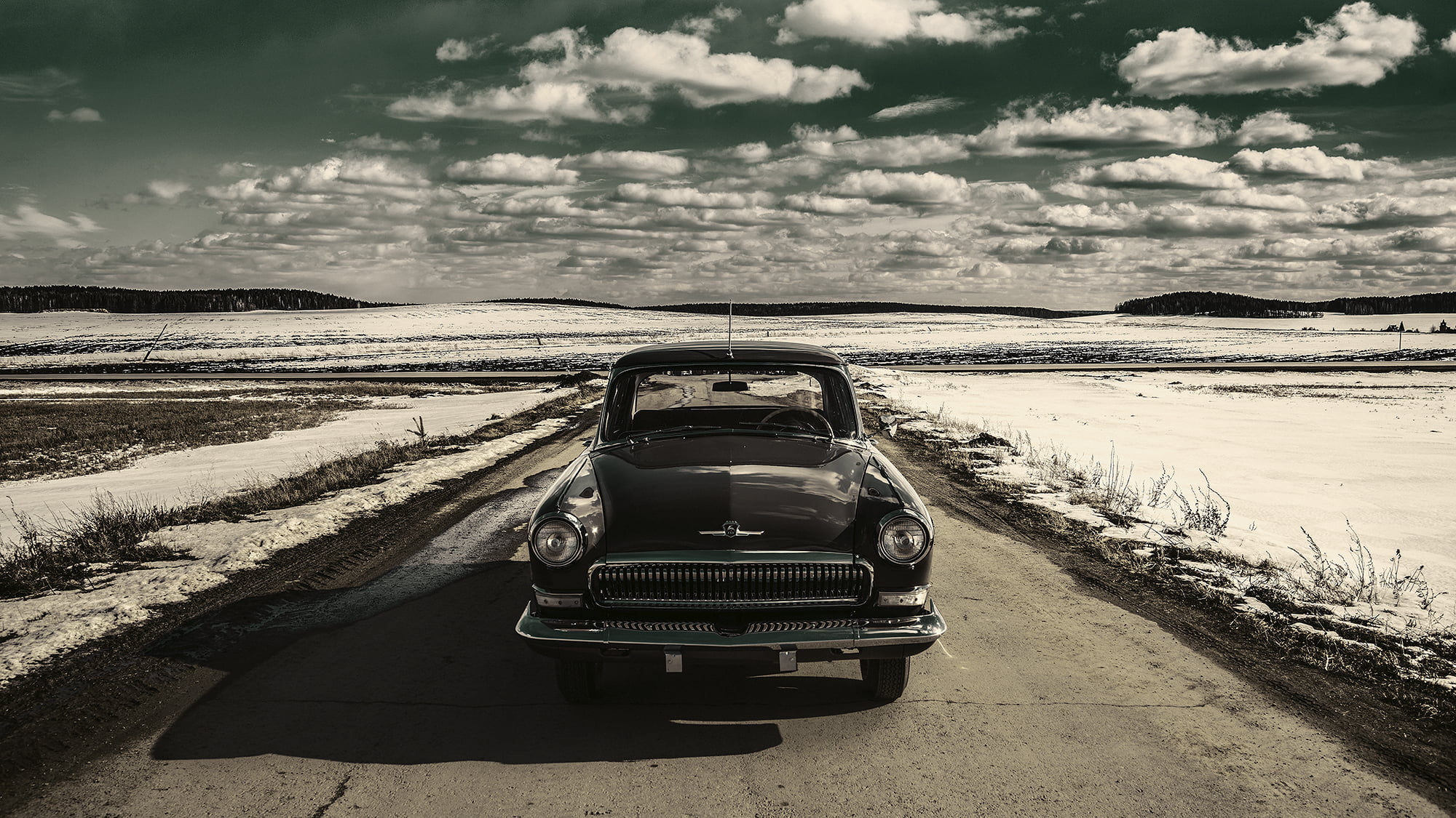 background, travel, 4x4, scenics - nature, cloud - sky, collectors Car, black, wheel Well, mode of Transport, landscape, compact Car, black And White, summer, HD Wallpaper