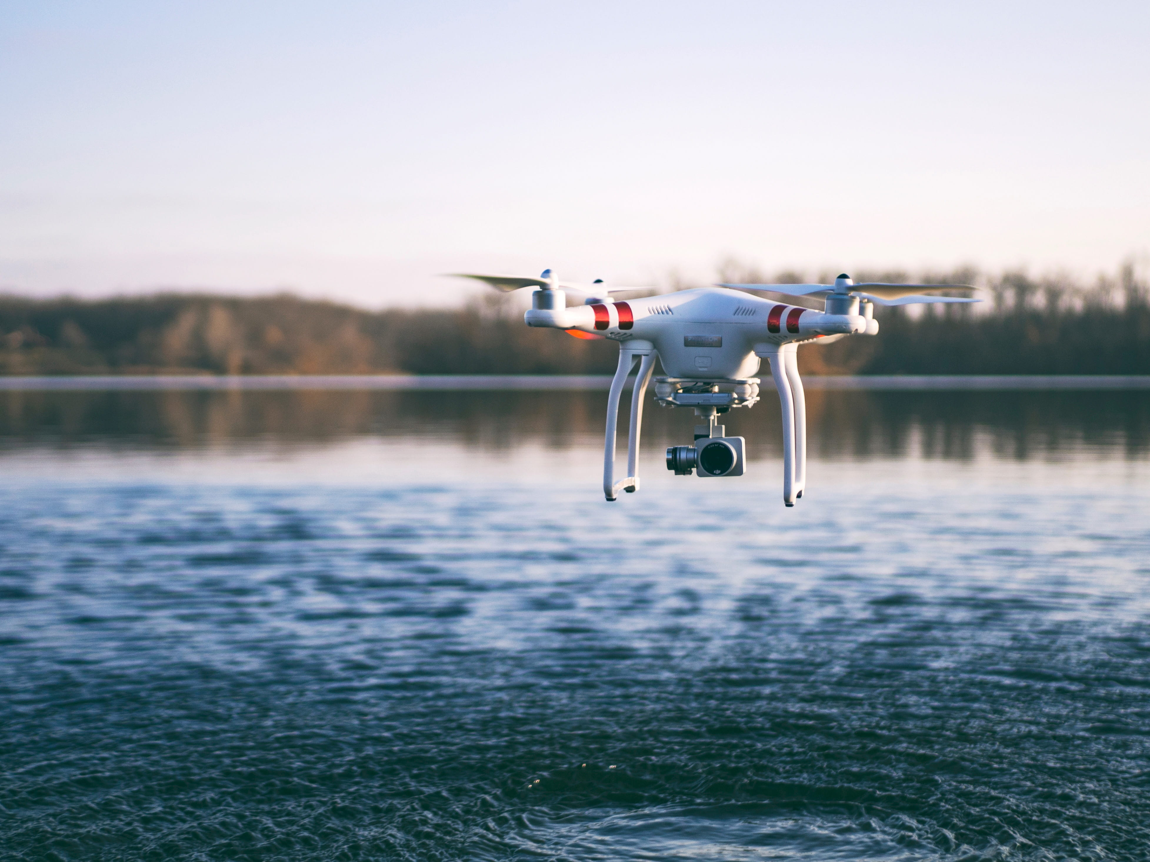 big brother - orwellian concept, plane, lake, mid-air, nature, technology, airplane, day, motion, transportation, camera - photographic equipment, 4K, HD Wallpaper