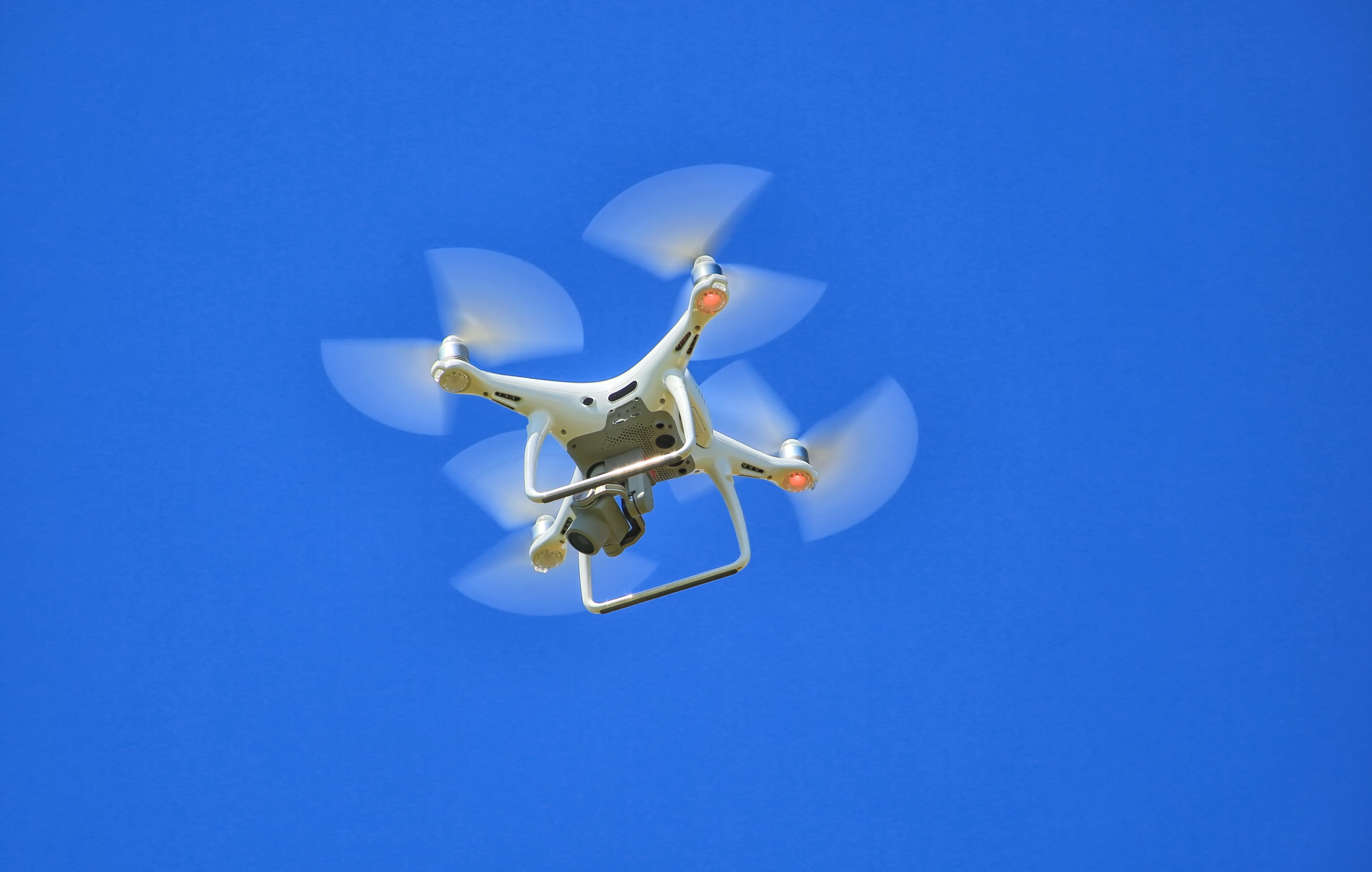 security, camera, air vehicle, clear sky, surveillance, sky, photography themes, aerial photo, white, quadricopter, 4K, motion, drone, no people, flight, HD Wallpaper