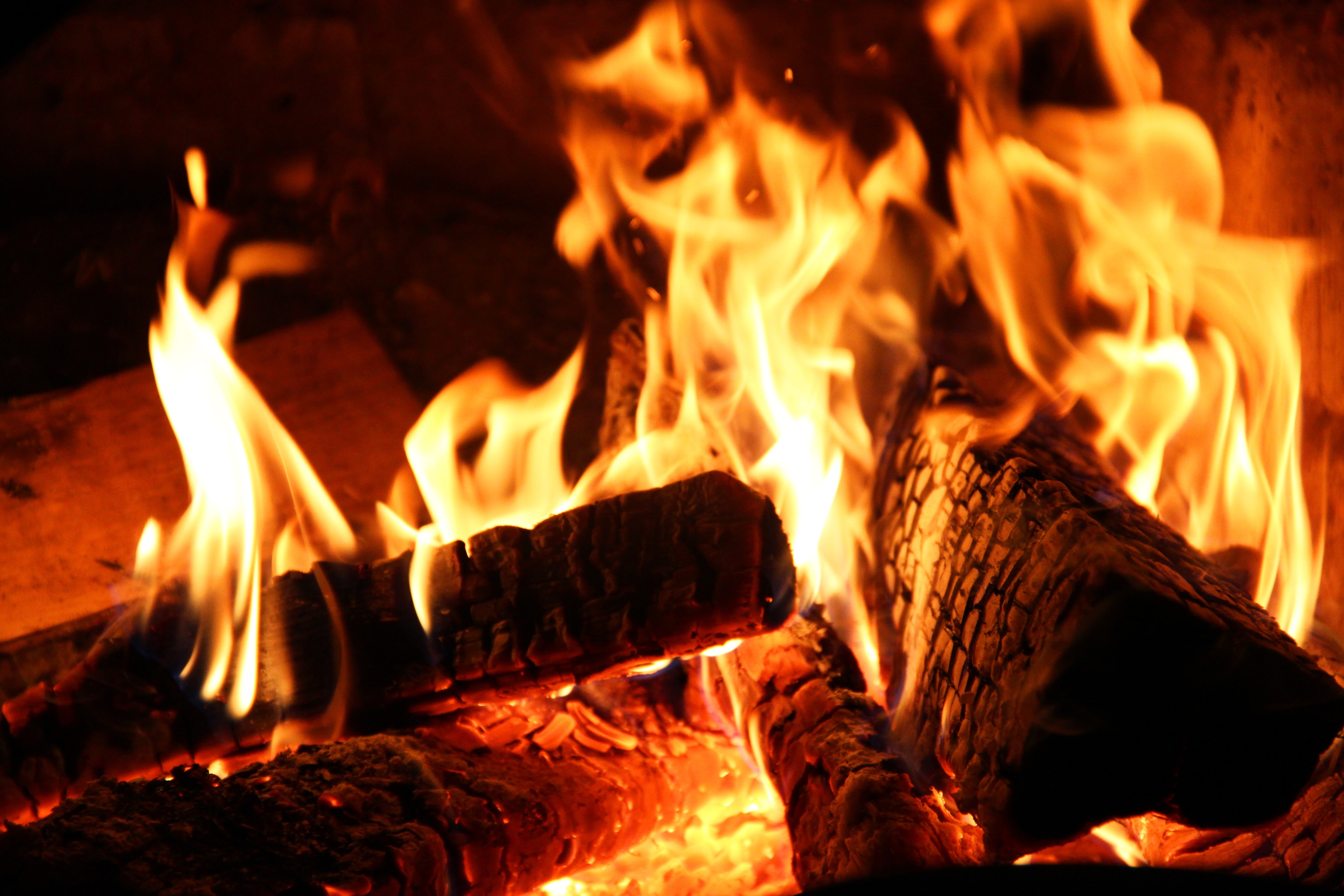 fire, fireplace, 5K, HD Wallpaper
