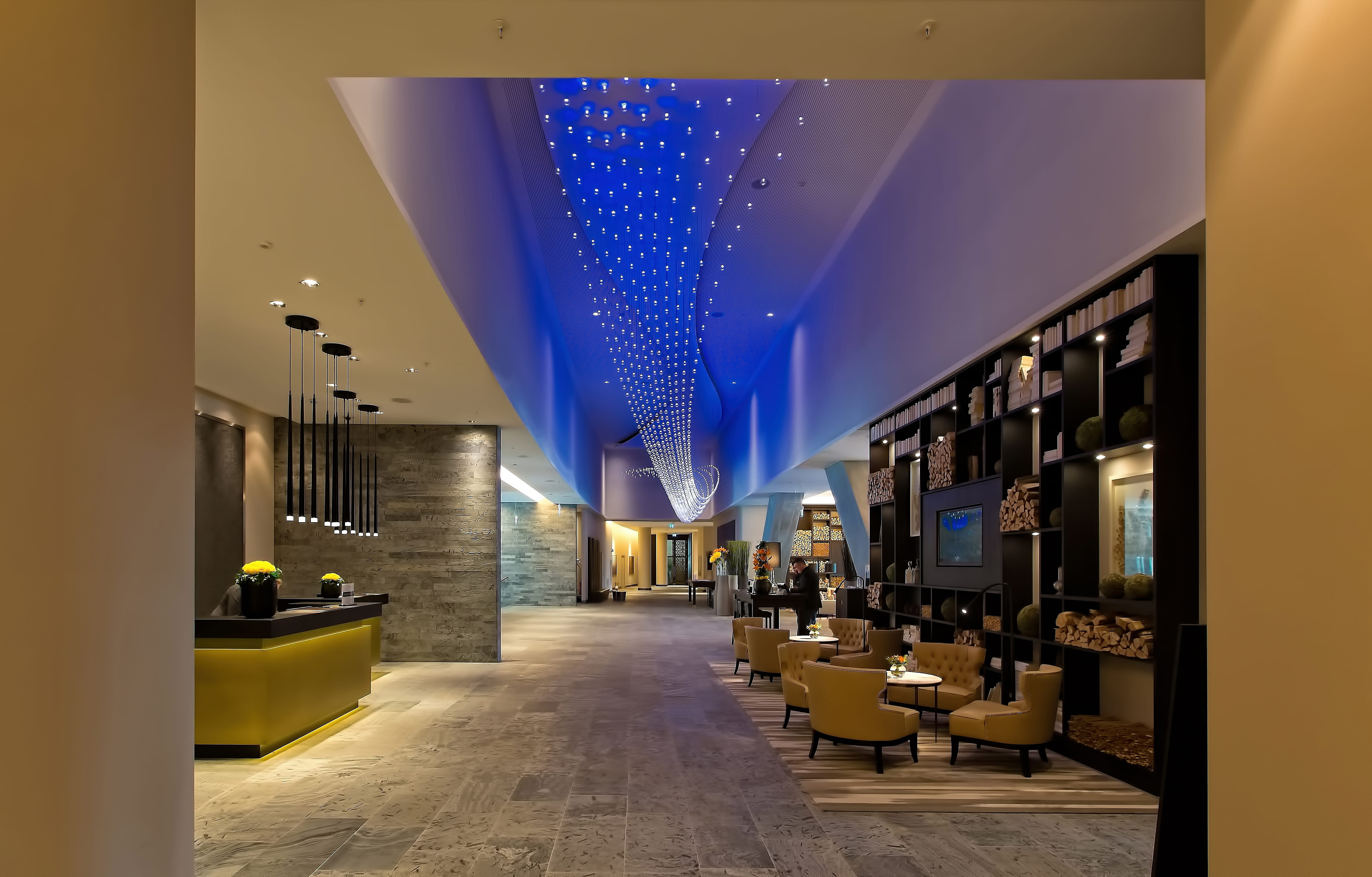 sculpture, furniture, modern, built structure, 4K, davos, stone, perspective, reception, architecture, flooring, transportation, davoz, domestic room, HD Wallpaper