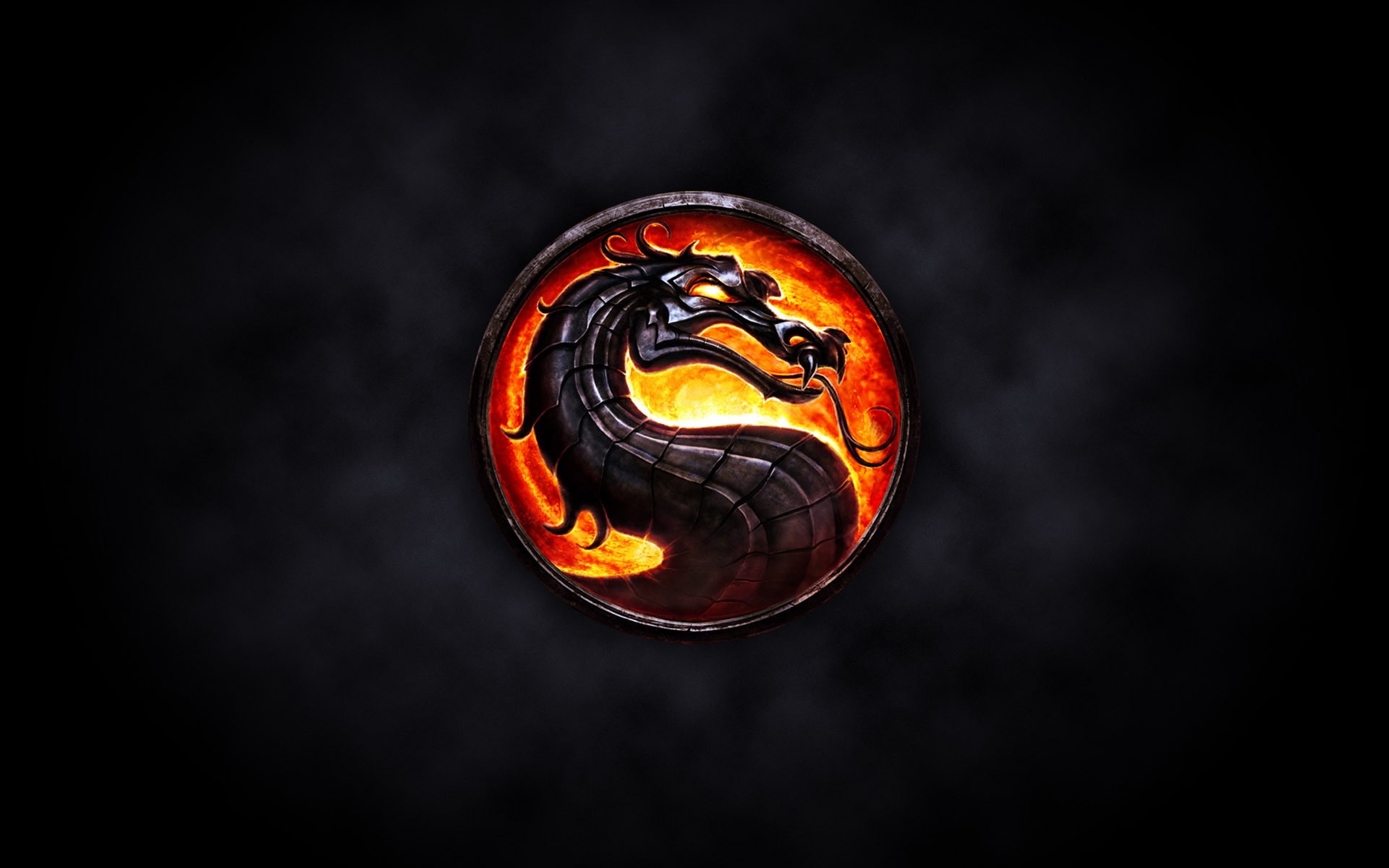 fruit, logo, illuminated, black background, food and drink, 1080P, close-up, cut out, high angle view, still life, wellbeing, Mortal Kombat, directly above, HD Wallpaper