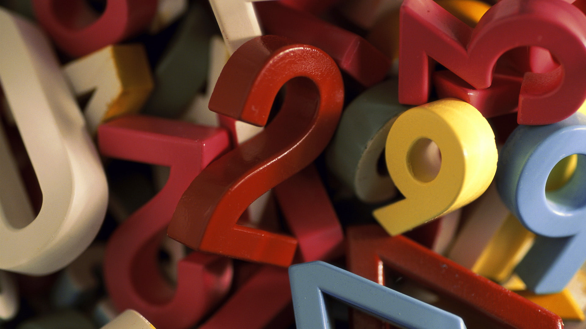 d, close up, close, 1080P, numbers, colorful, standing, HD Wallpaper