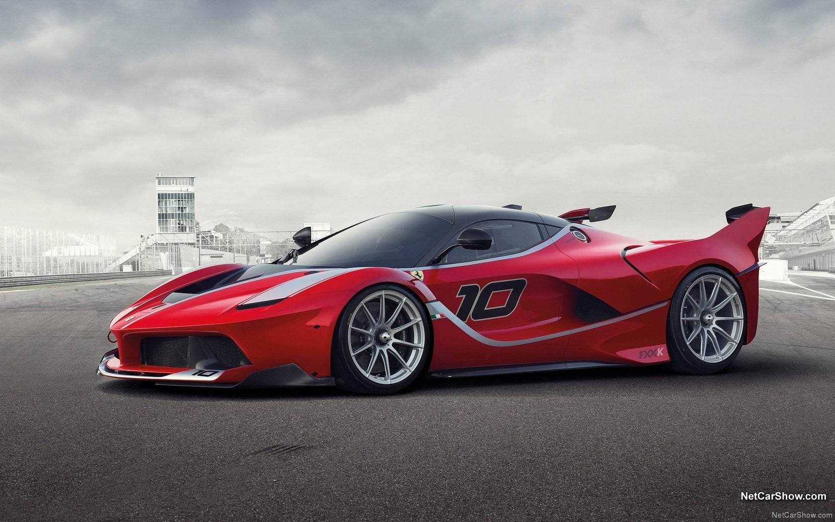 no people, Ferrari FXX K, black, sports race, luxury, land vehicle, mode of transportation, sports car, transportation, cloud - sky, competition, civic, HD Wallpaper