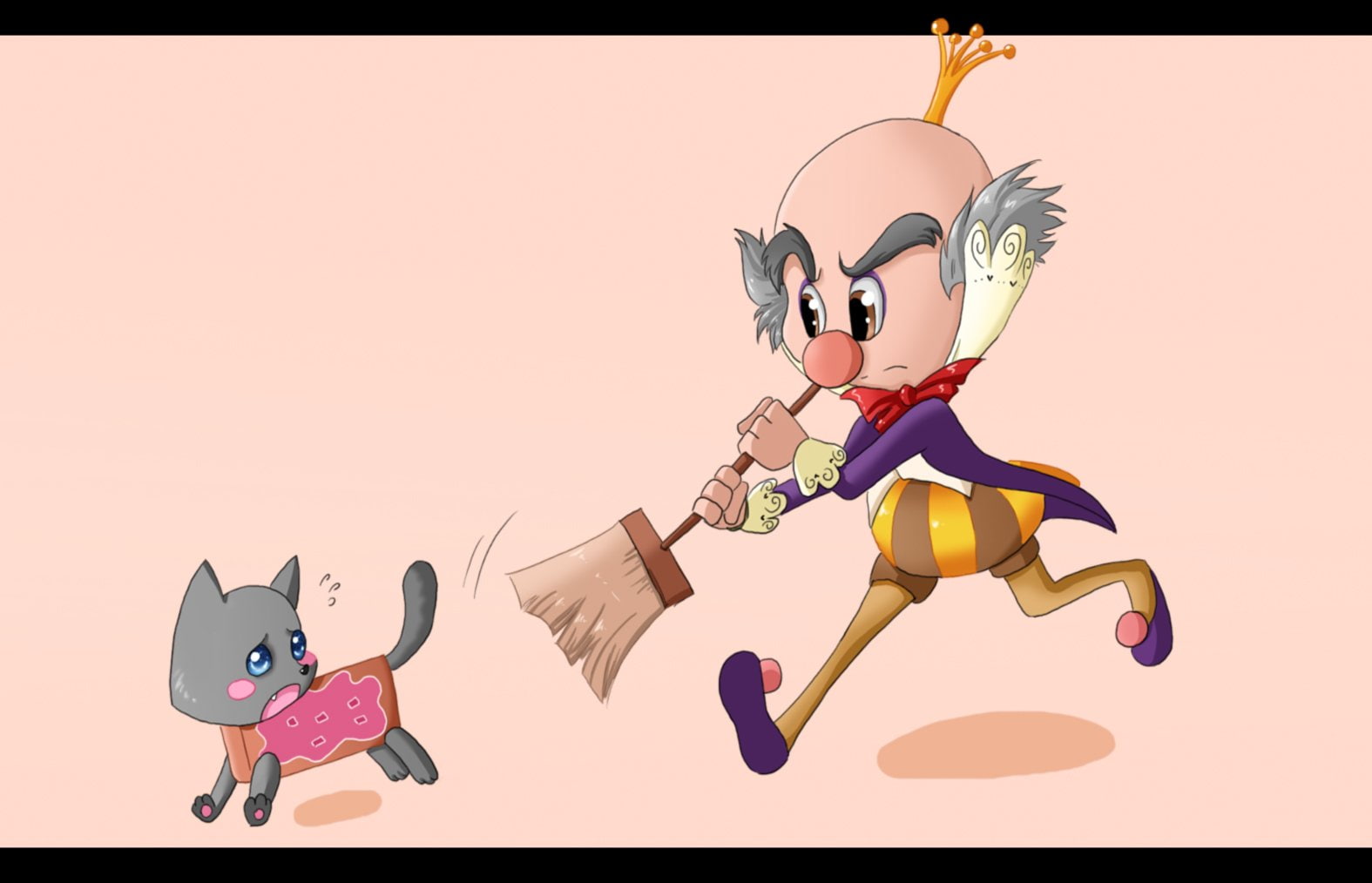 King Candy, Collage, Cat, 720P, Wreck-It Ralph, Movie, Nyan, HD Wallpaper