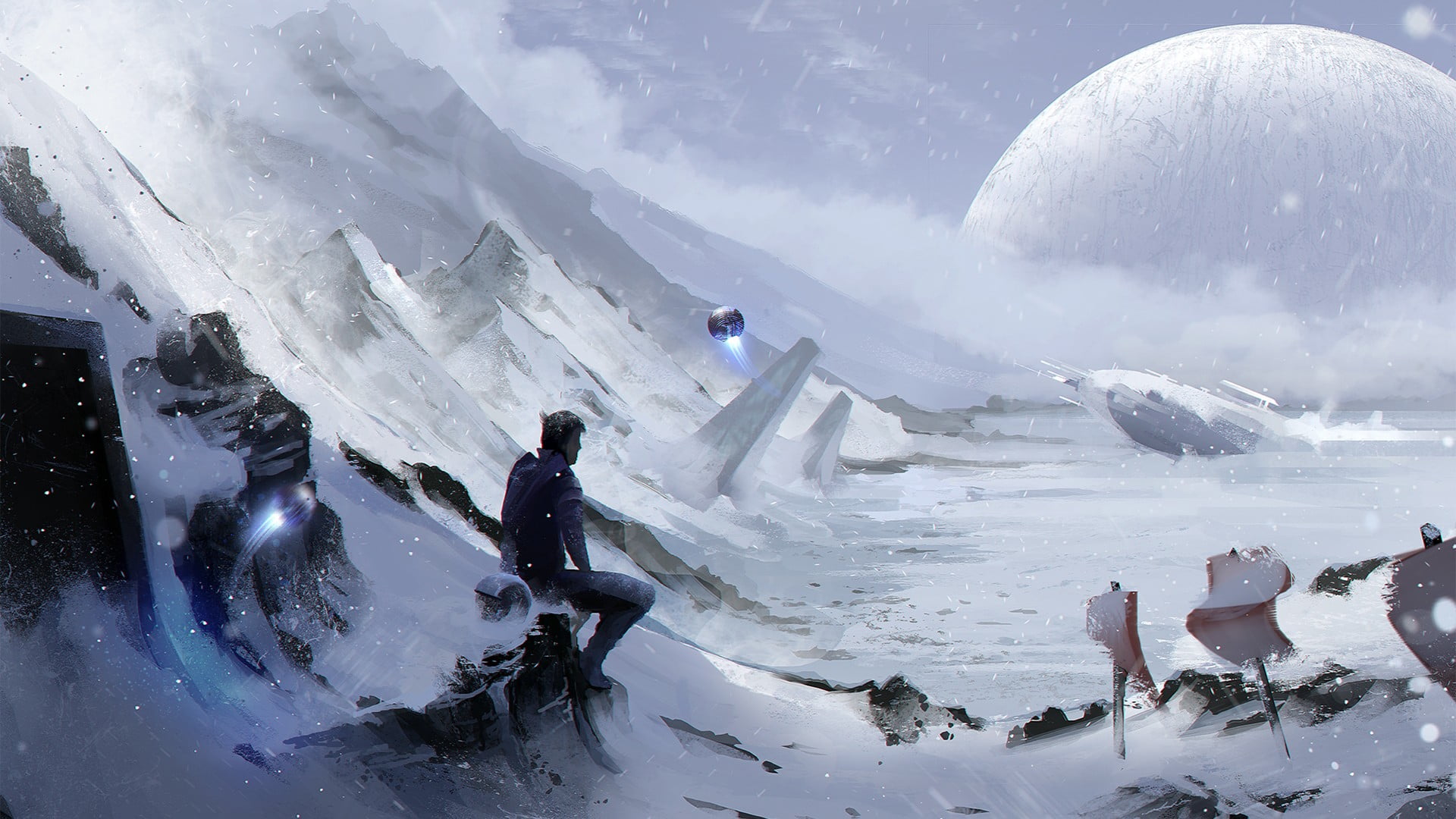 scenics - nature, warm clothing, beauty in nature, cold temperature, s, mountain, real people, 1080P, leisure activity, Monstercat, lifestyles, outdoors, HD Wallpaper
