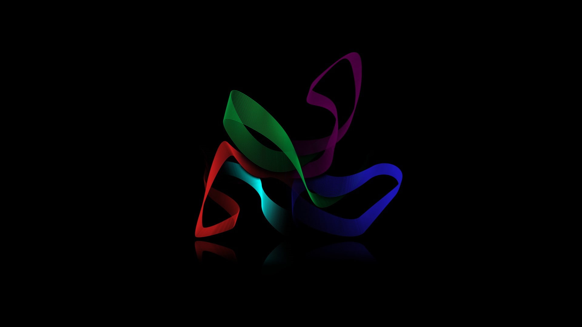 green color, motion, multi colored, studio shot, close-up, abstract, purple, creativity, minimalism abstract digital art geometry black background primary colors reflection, HD Wallpaper