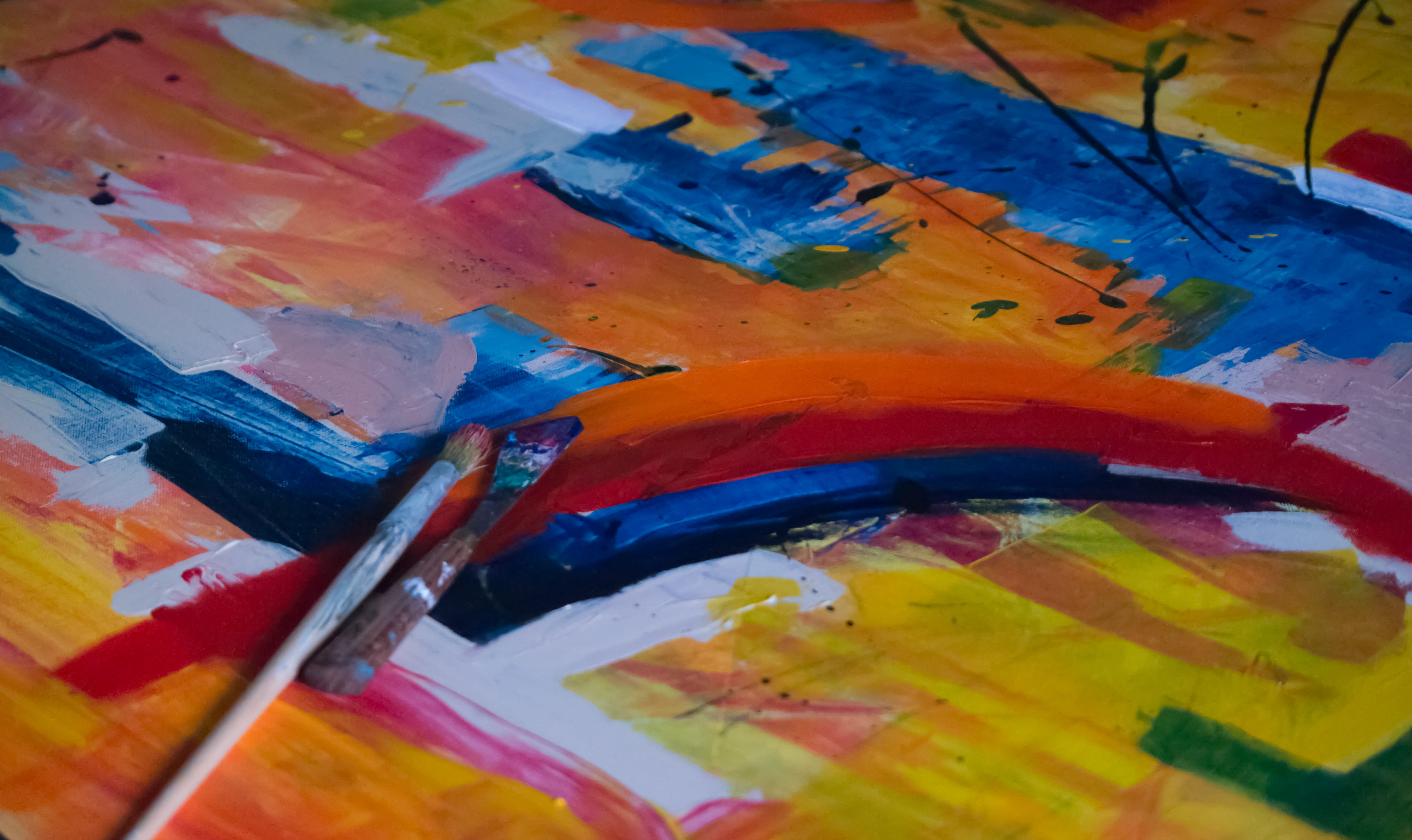 high angle view, choice, paintbrushes, watercolor, close-up, art and craft, colorful, oil painting, art and craft equipment, vibrant, 5K, artistic, brush, HD Wallpaper