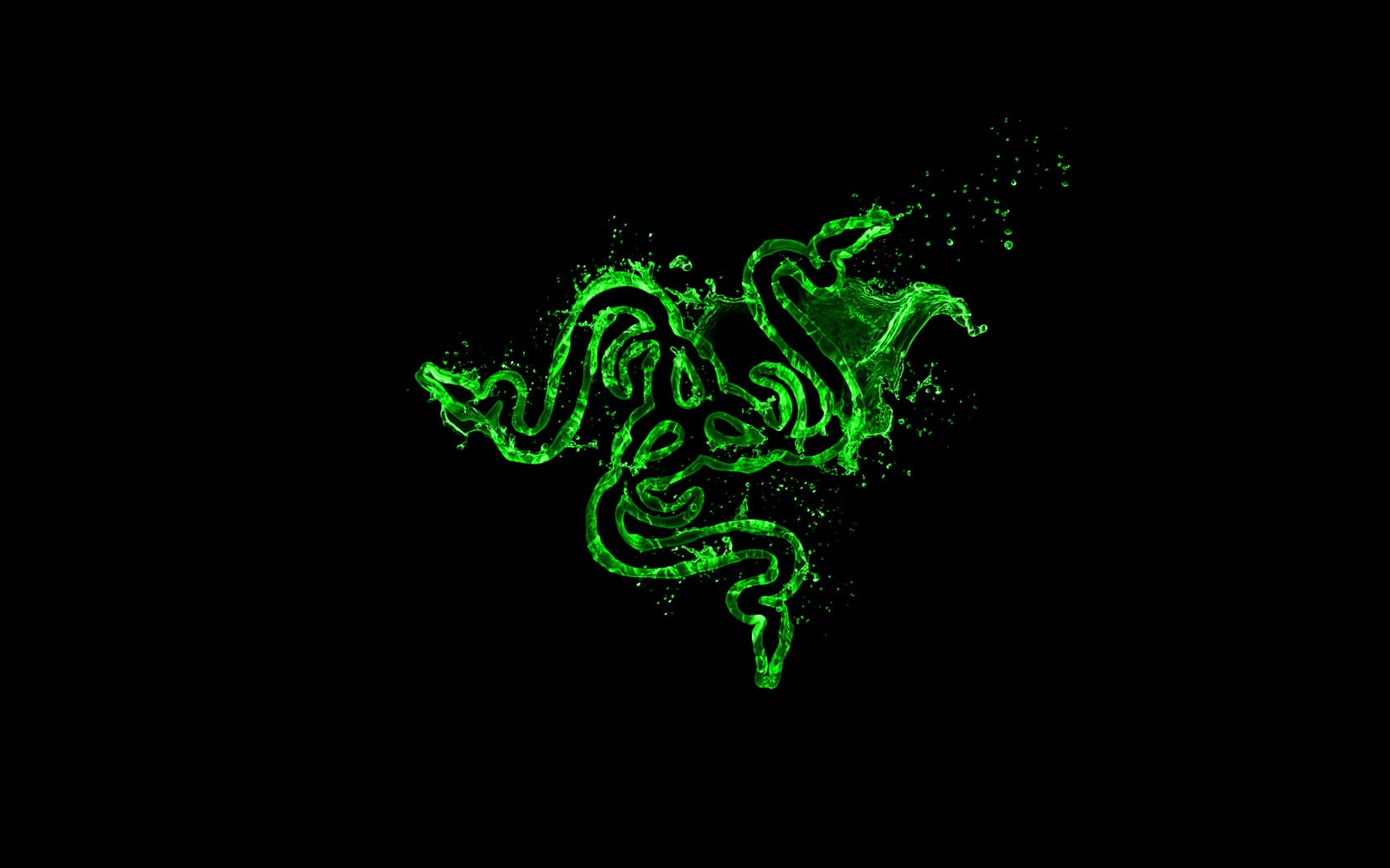 720P, green, illustration, pattern, black, smoke - physical structure, sky, dragon, creativity, abstract, no people, motion, Razer, studio shot, black background, HD Wallpaper