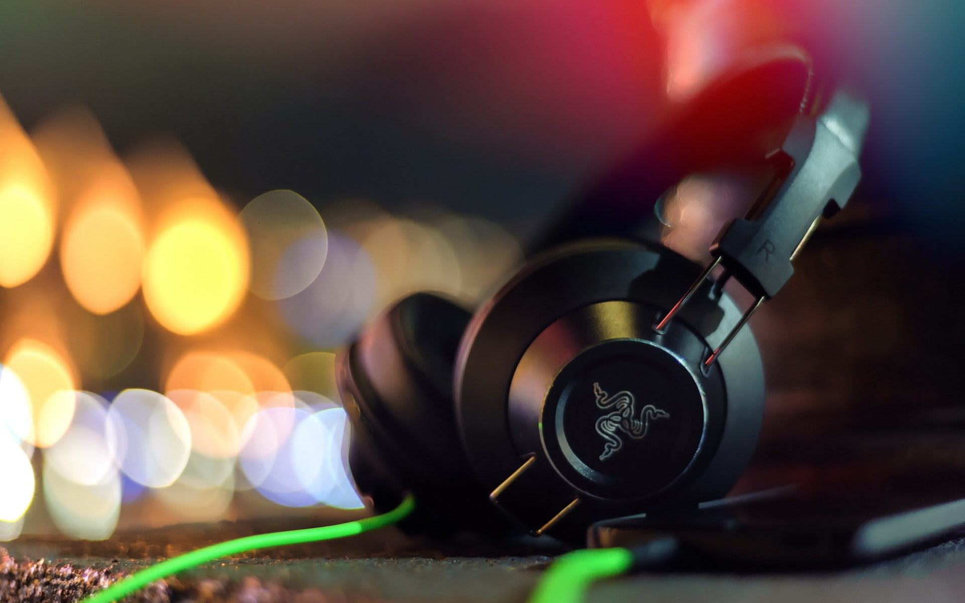 1080P, Razer, headphones, HD Wallpaper