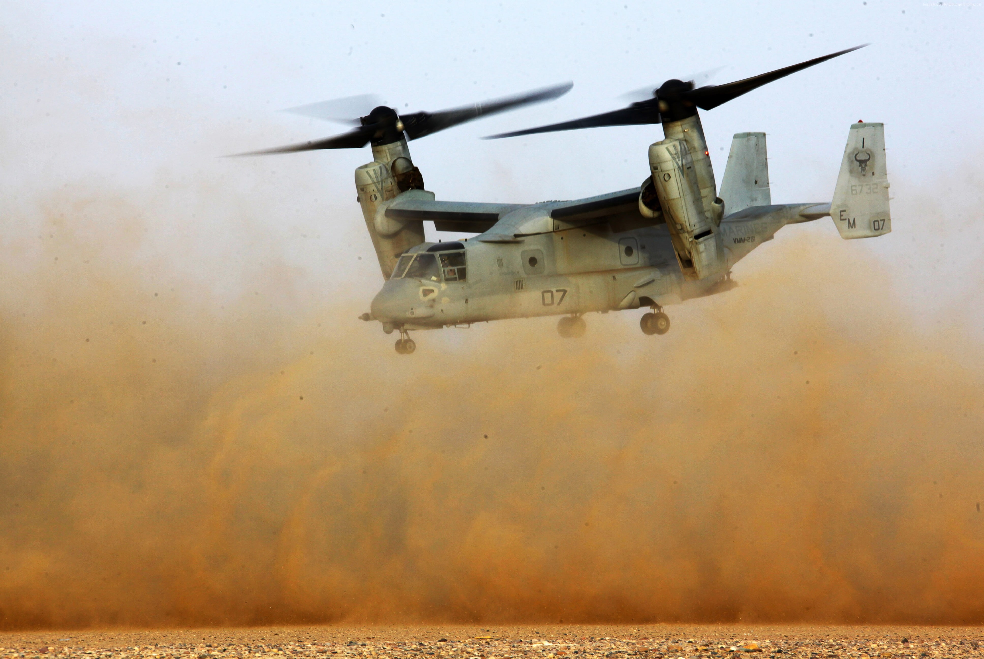 V-22 Osprey, Osprey, US Army, Bell, tiltrotor, Boeing, multi-mission aircraft, U.S. Air Force, 4K, desert, HD Wallpaper