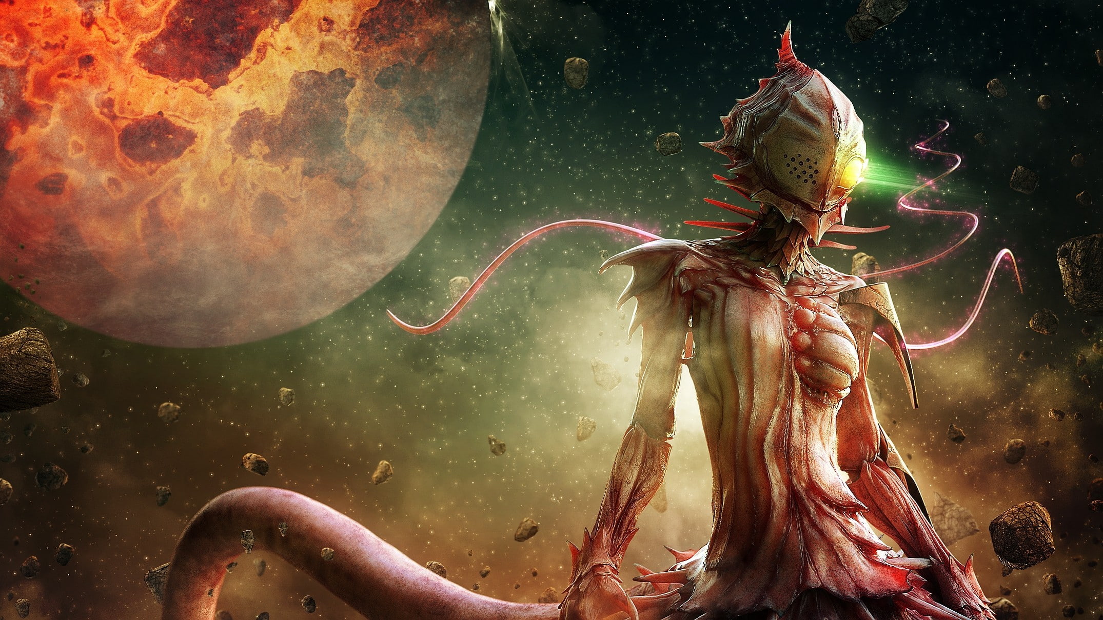 anime, creature, Knights of Sidonia, planet, 1080P, HD Wallpaper
