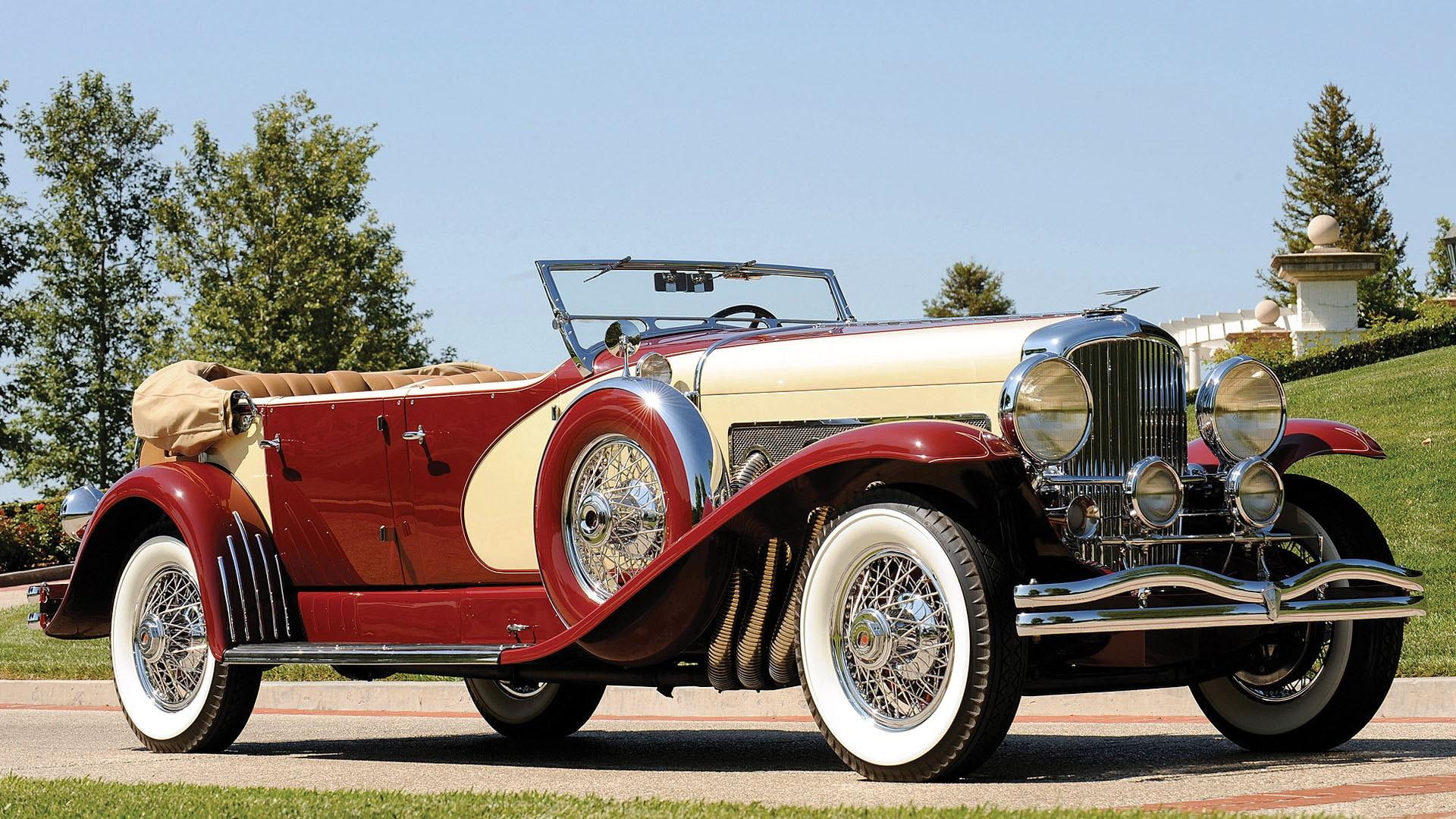 convertible, la, grande, luxury, vintage, phaeton, 1080P, elegant, 33 duesenbe, classic, duesenberg, antique, gre, 1933, HD Wallpaper