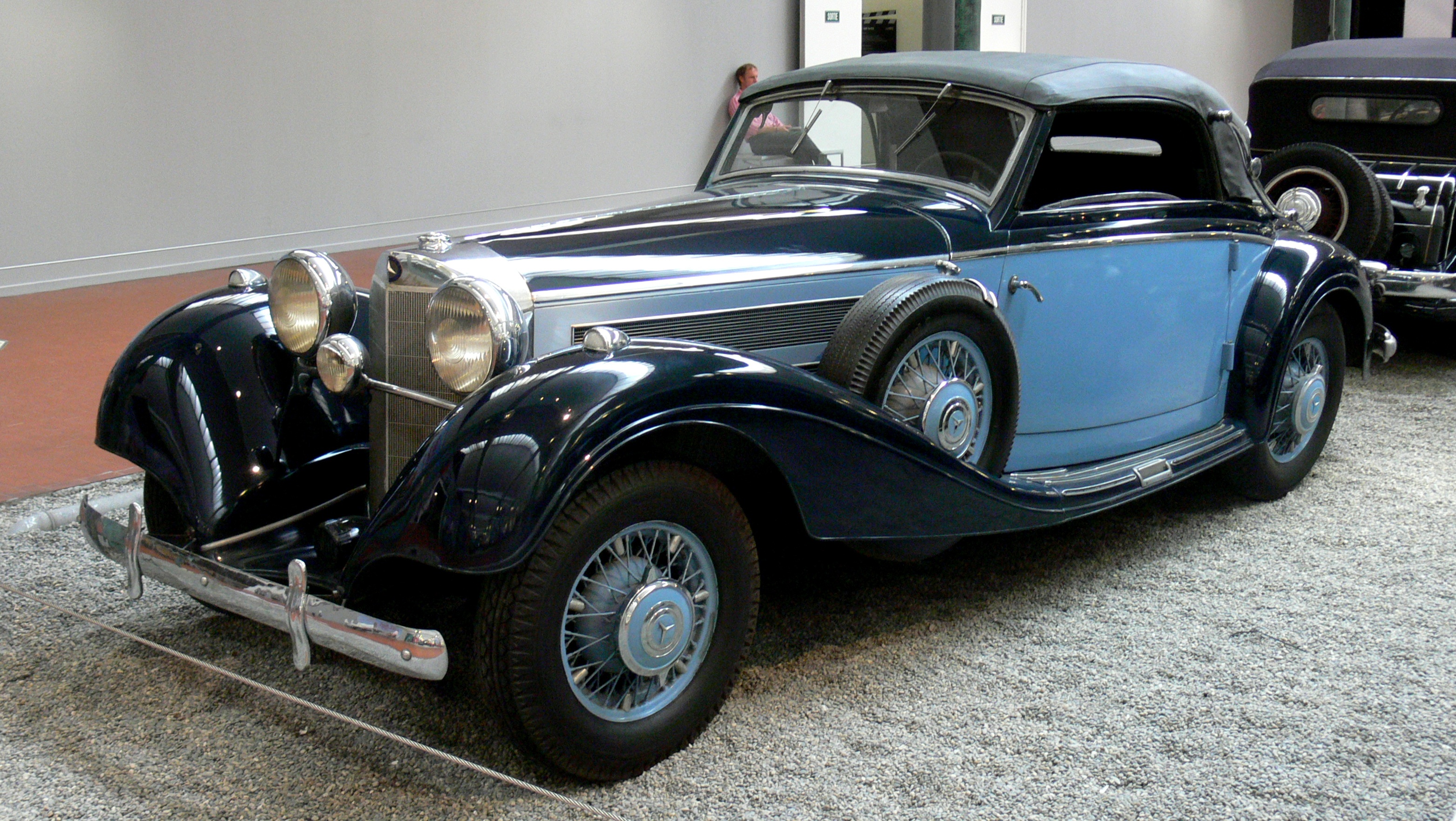 old-fashioned, day, chrome, retro Styled, elegance, vintage Car, tire, stationary, wheel, collectors Car, metal, classic, 1938, vintage mercedes-benz, motor vehicle, HD Wallpaper