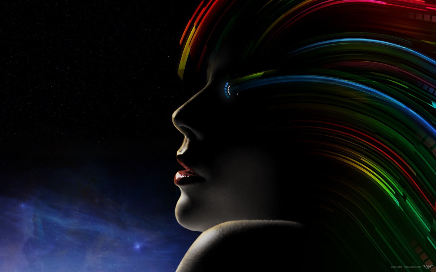 human body part, 720P, motion, creativity, black, headphones, young adult, women, illuminated, profile view, adult, close-up, headshot, face, red, studio shot, HD Wallpaper