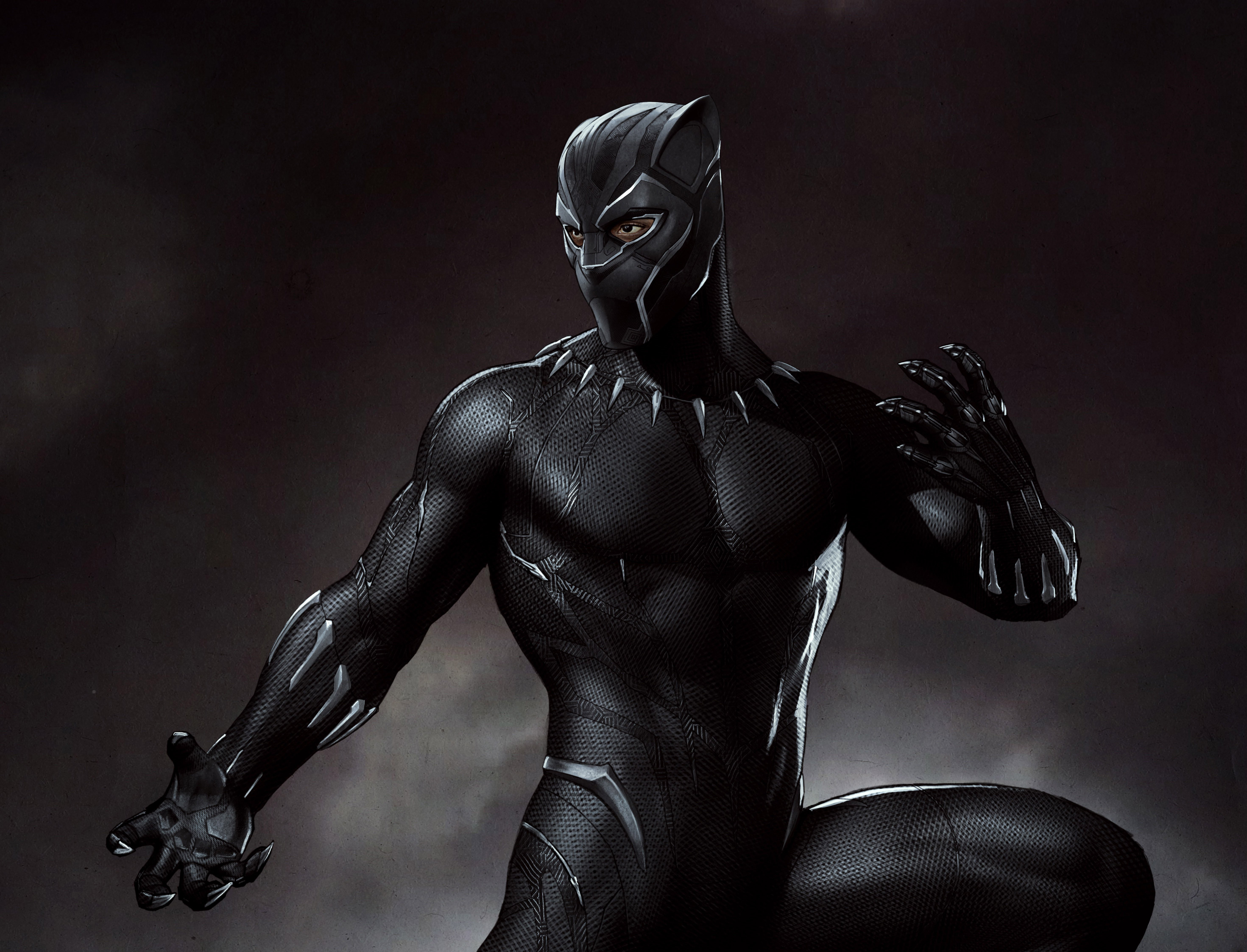 5K, 5K, Concept art, Black Panther, HD Wallpaper