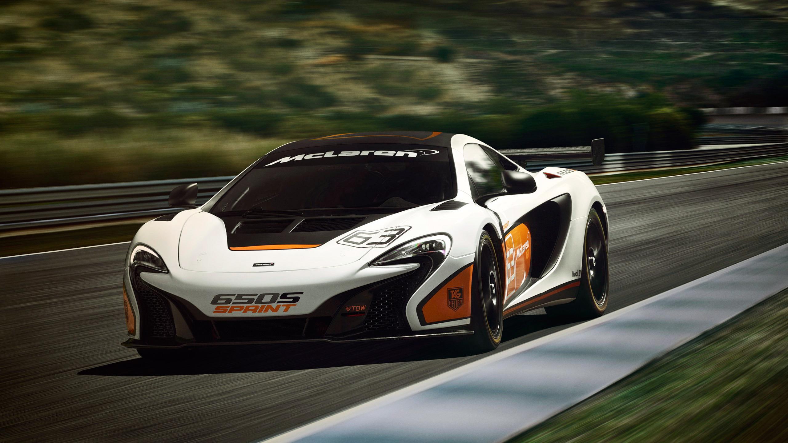black, mclaren, s, sprint, luxury, 2K, cars, 650s, white, car, HD Wallpaper
