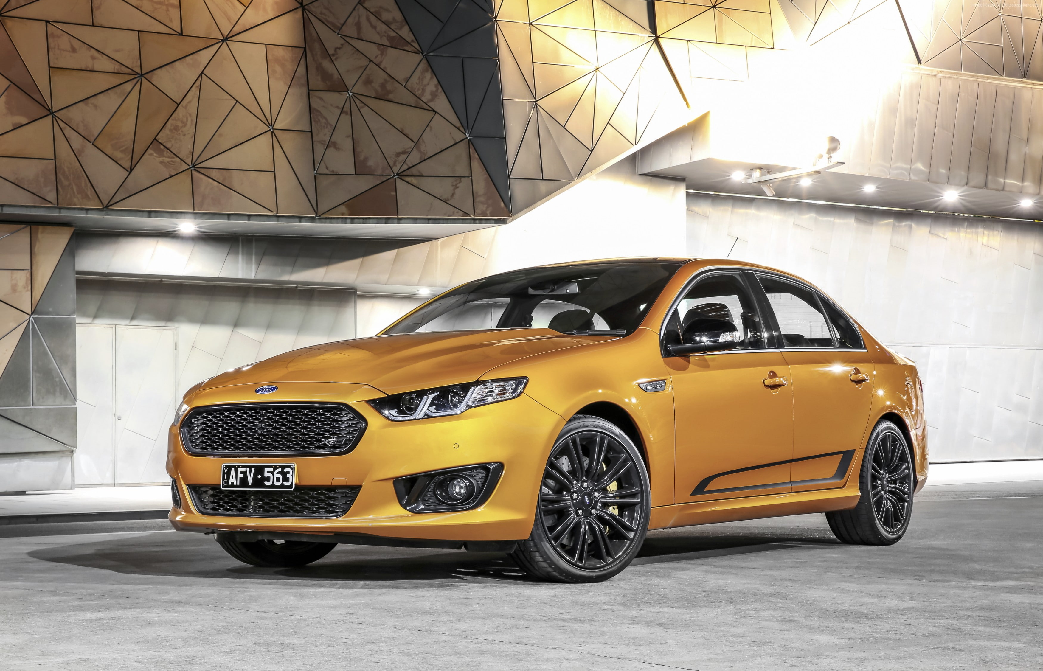 gold, Ford Falcon XR8, limited edition, Sprint, 2K, HD Wallpaper