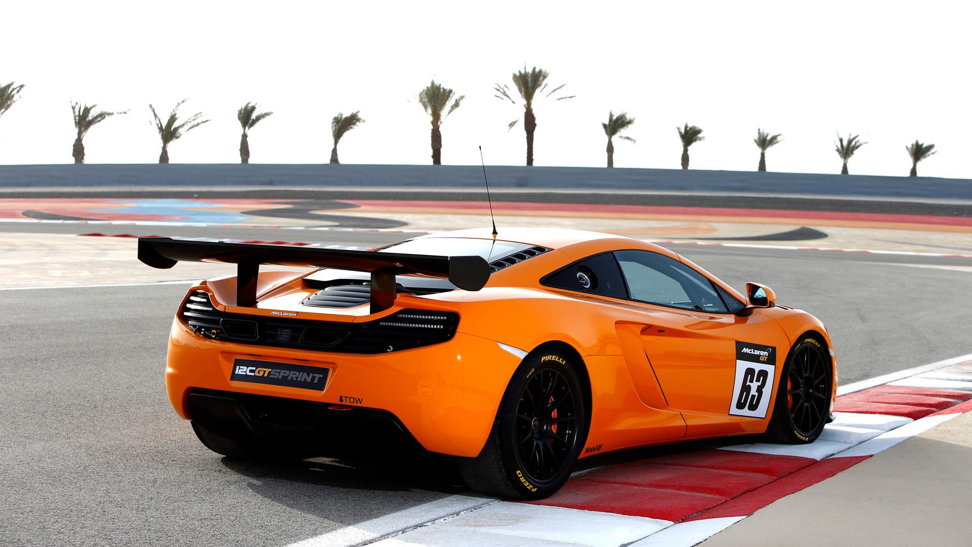 c, orange, sprint, sports, gt, cars, mclaren, maclaren, 1080P, 2013, coupe, HD Wallpaper