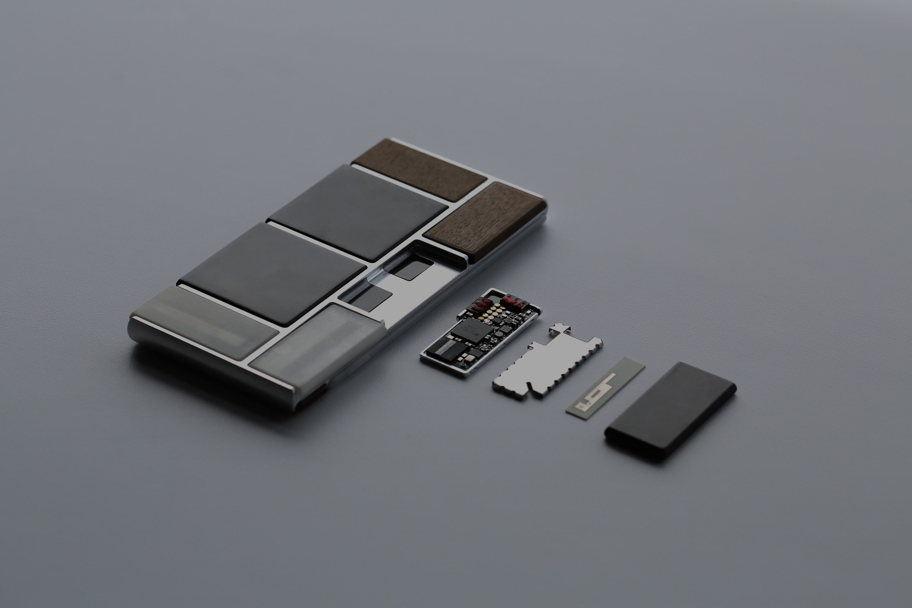 electronics, phone, technology, cellphone, 2K, gray, project ara, wood, HD Wallpaper