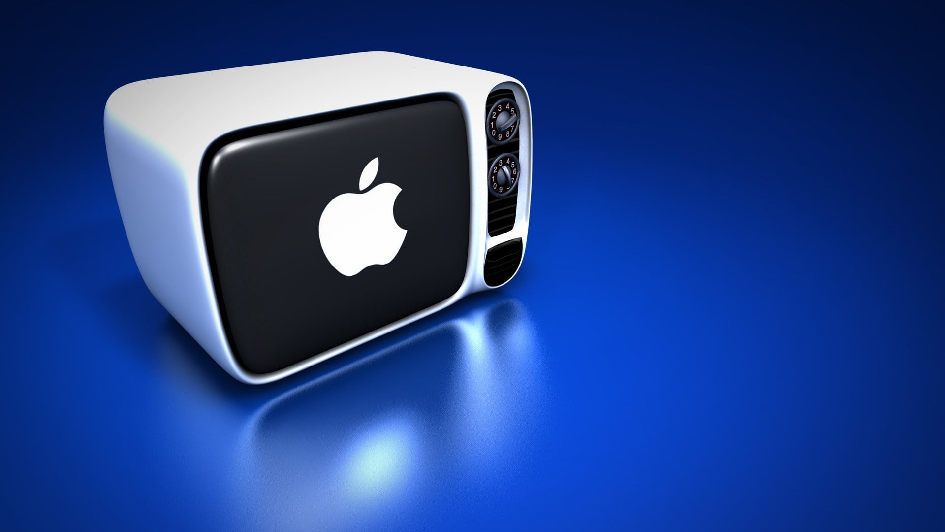 copy space, black, communication, electronic, rectangular, blue background, apple, white, technology, indoors, single object, computer equipment, silver colored, HD Wallpaper