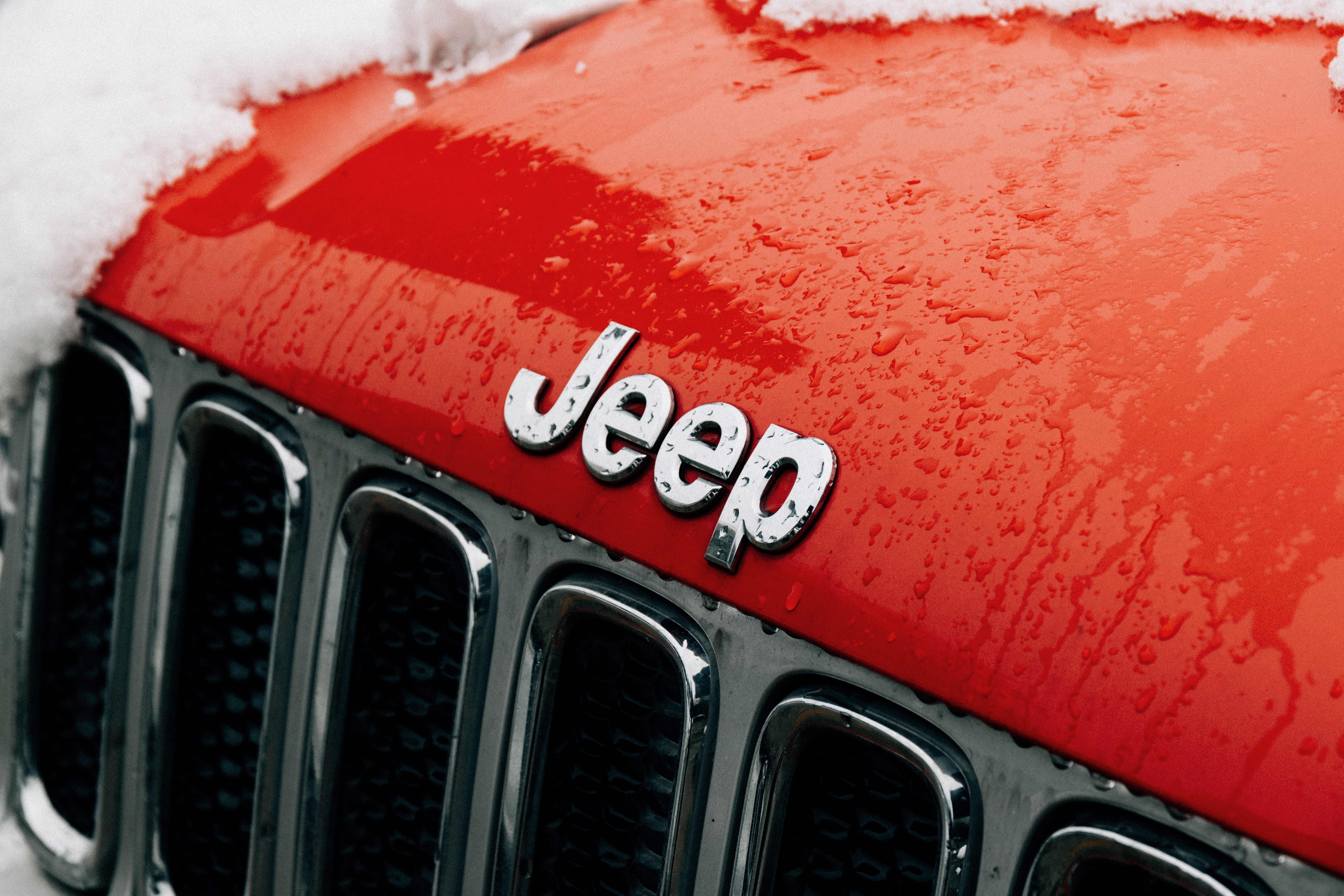 trademark, land vehicle, headlight, logo, text, outdoors, cooking batter, light, spear, western script, jeep, white color, no people, tire, communication, HD Wallpaper