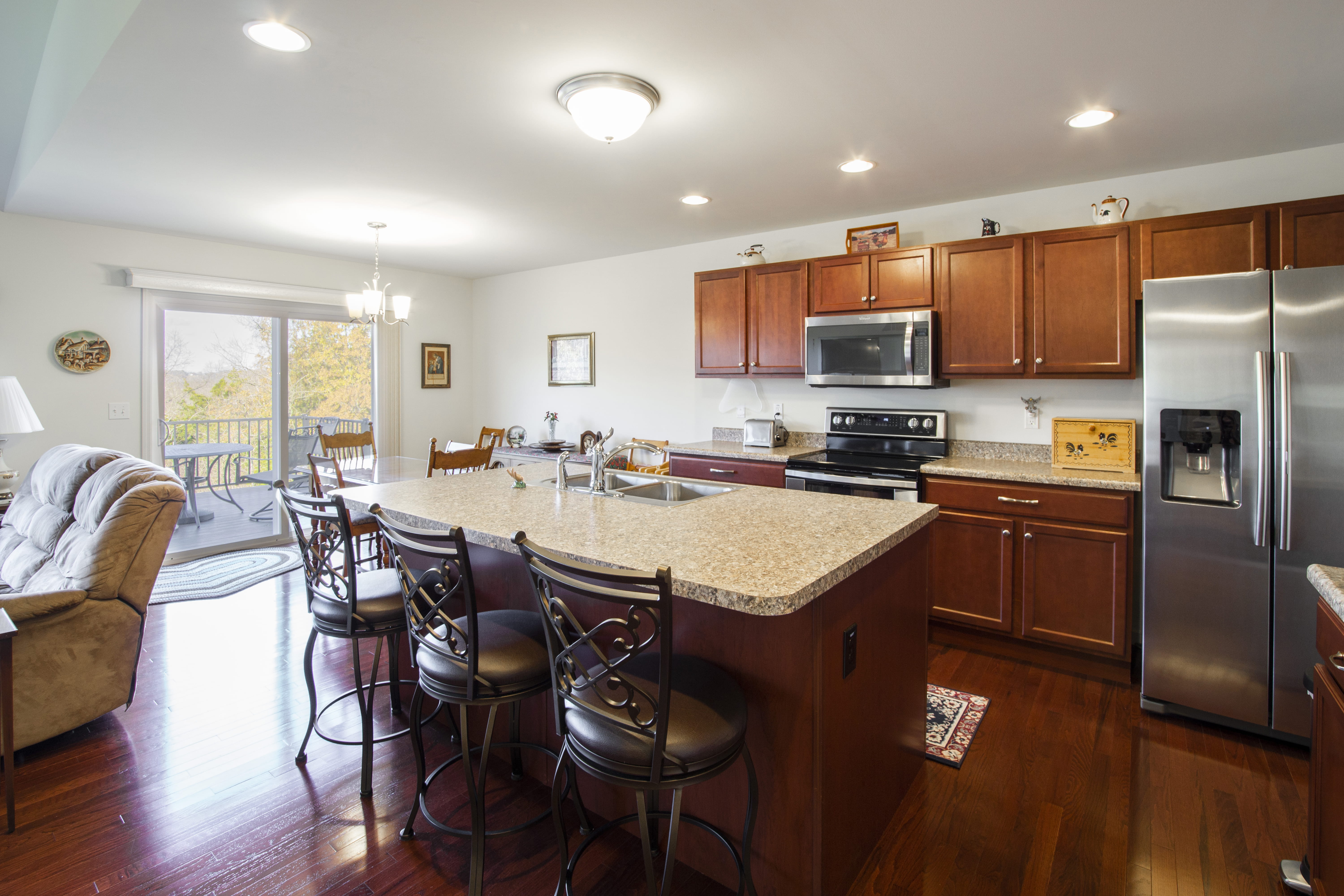 kitchenware, counter, spacious, kitchen counter, steel, furnitures, luxury, furniture, daylight, interior design, contemporary, home interior, inside, table, HD Wallpaper