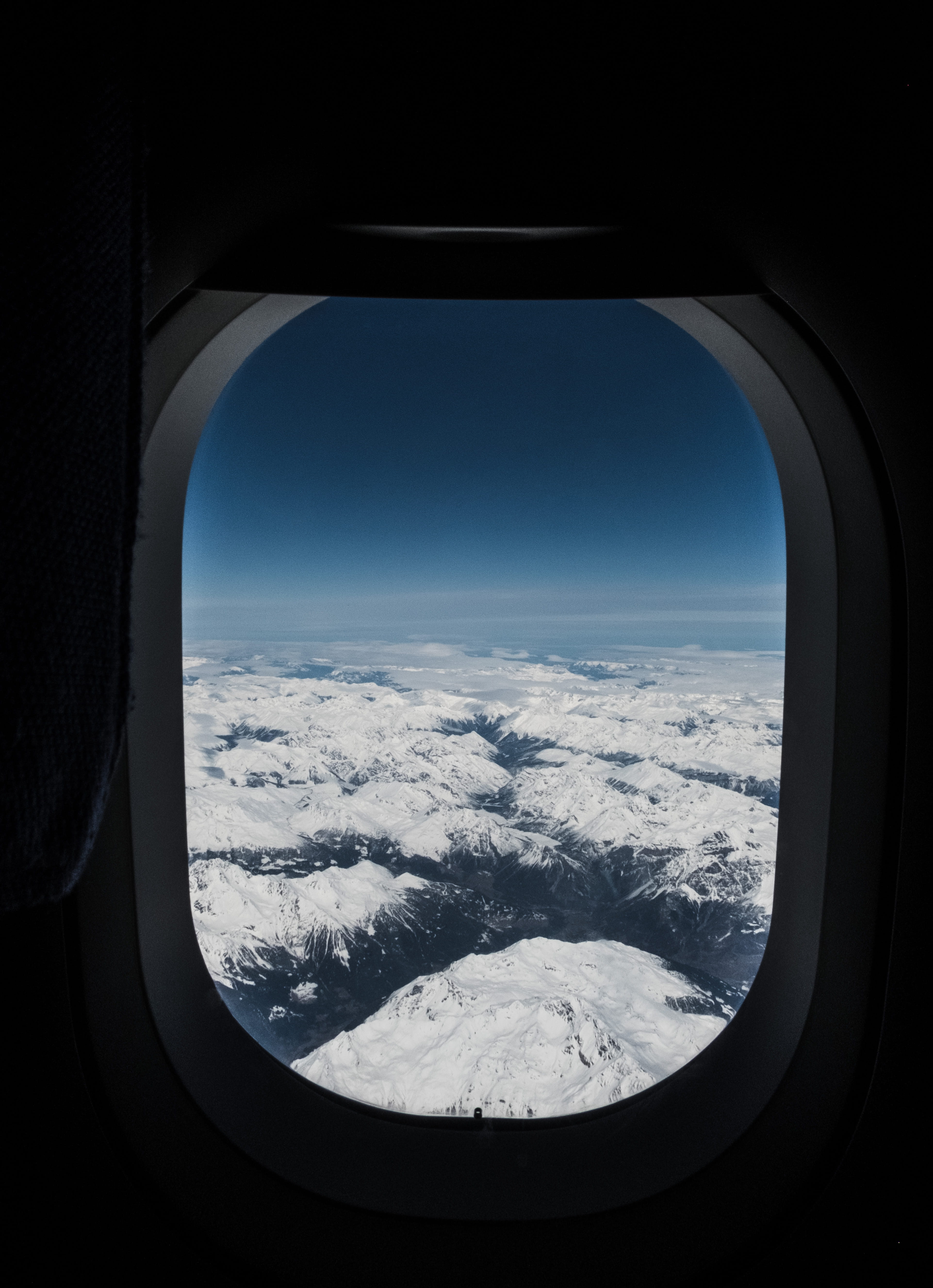 vehicle interior, switzerland, nature, outdoors, airplane, no people, black, air vehicle, aerial, travel, simple, cold temperature, 5K, winter, minimalism, Phone HD Wallpaper